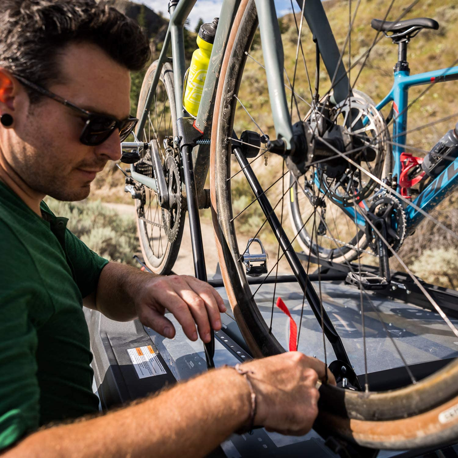 Swagman Upright Roof Mount Bike Rack, Black image number 1