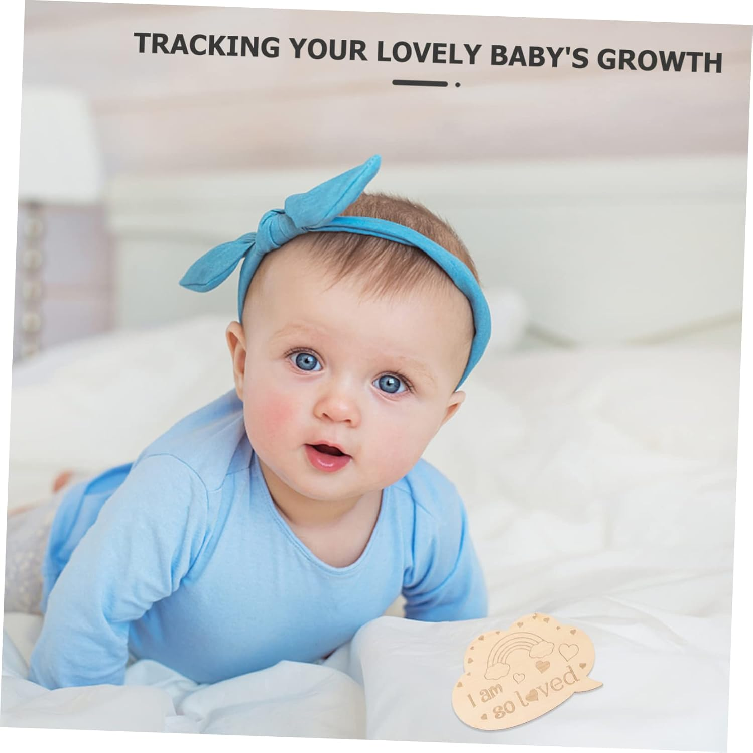 1 Set Monthly Milestone Cards Growth Commemorative Cards Capture Milestones with Double Sided Engraved Discs for Newborn Photo Props image number 5