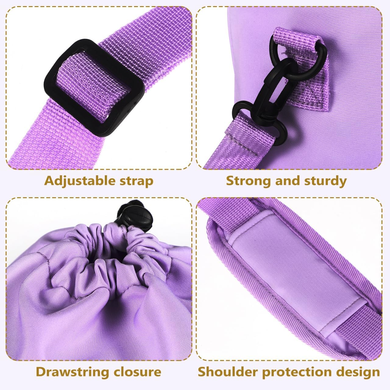 STOBAZA Water Bottle Pouch with Drawstring Closure Versatile Outdoor Carrying Bag for Hiking Camping and Travel with Ample Storage and Double Straps image number 1