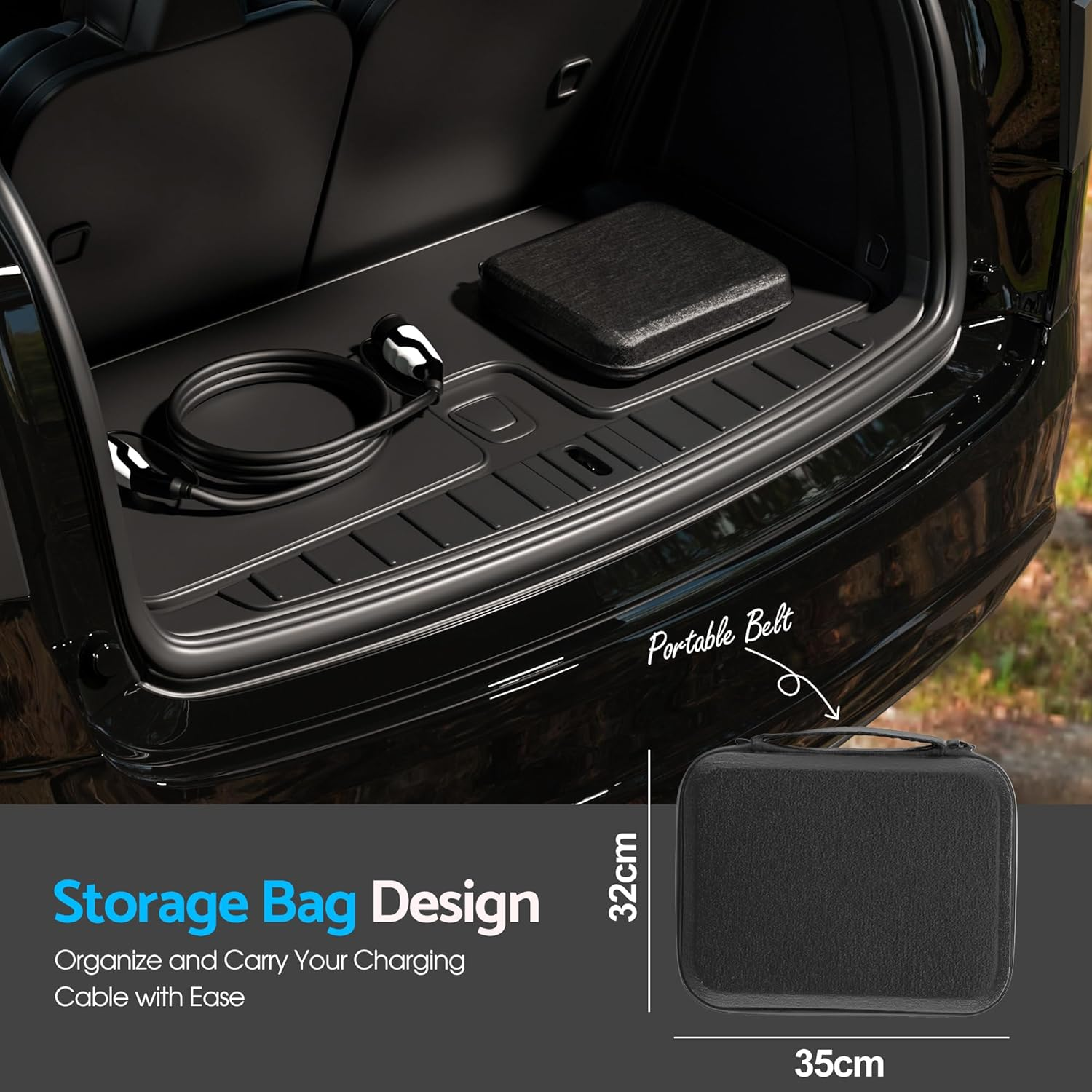 Advwin Type 2 EV Charging Cable 8M, 22Kw 32A EV Charger Portable Electric Vehicle/Phev Charger, 3 Phase/480V Plug-In Hybrid EV Charging Station for Tesla Model Y/3, BYD, MG4