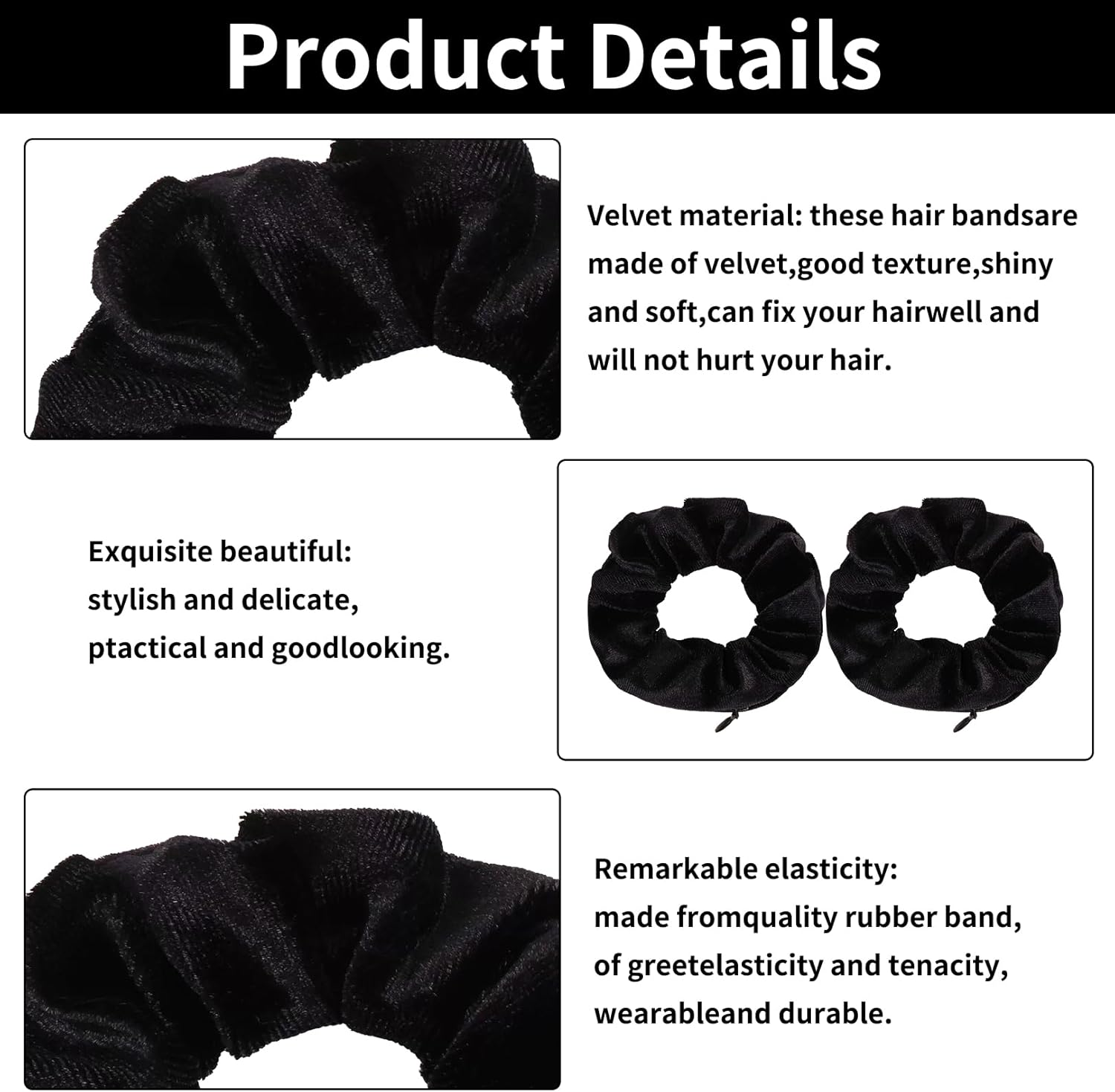 Pack of 4 Hair Bands with Zip, Travel Gadgets Hiding Money, Gadget Secret Compartment Holiday, Women Money Hiding, Safe Travel, Storage, Beach Hiding Valuables at Home image number 3