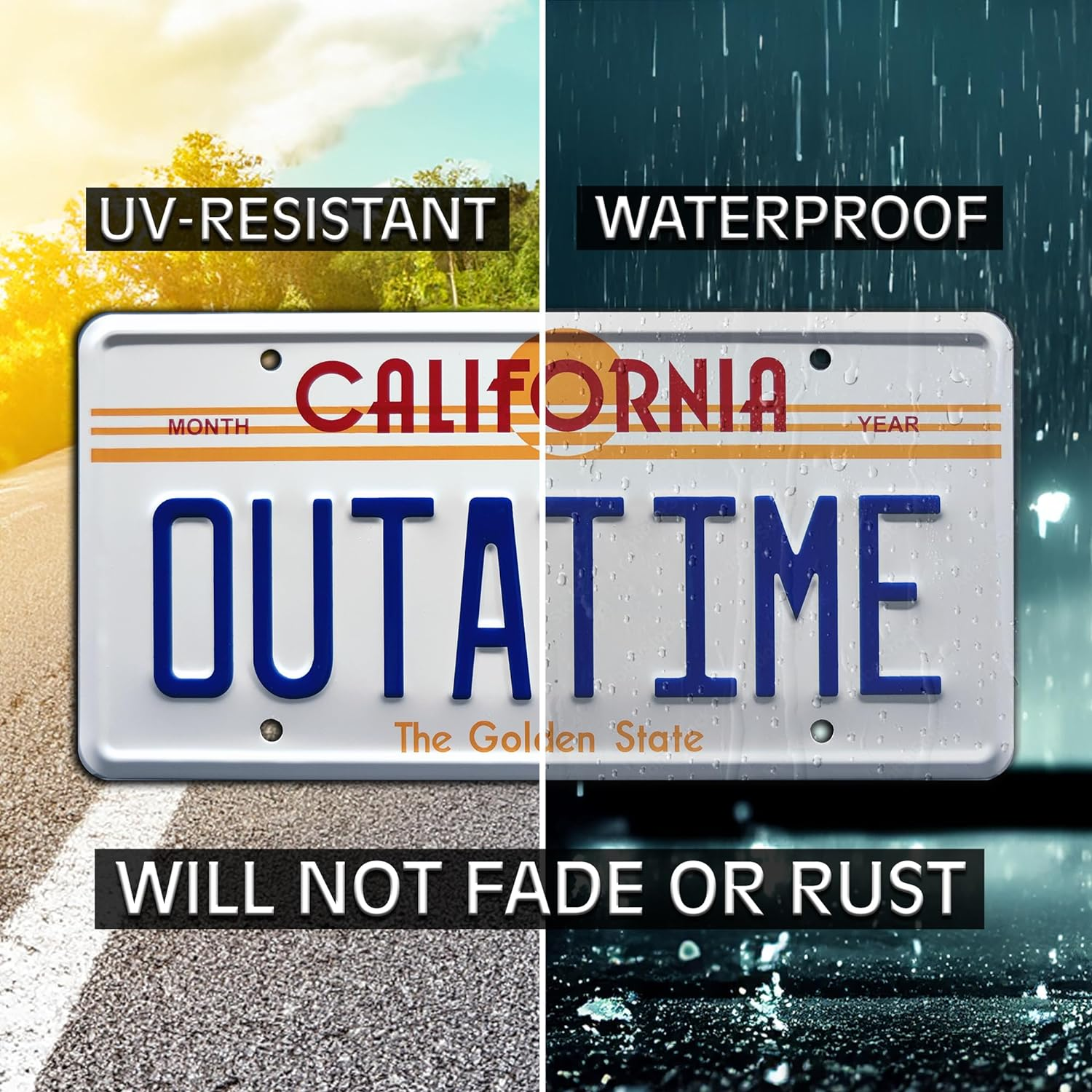 Back to the Future | Outatime + 2015 | Metal License Plates image number 1