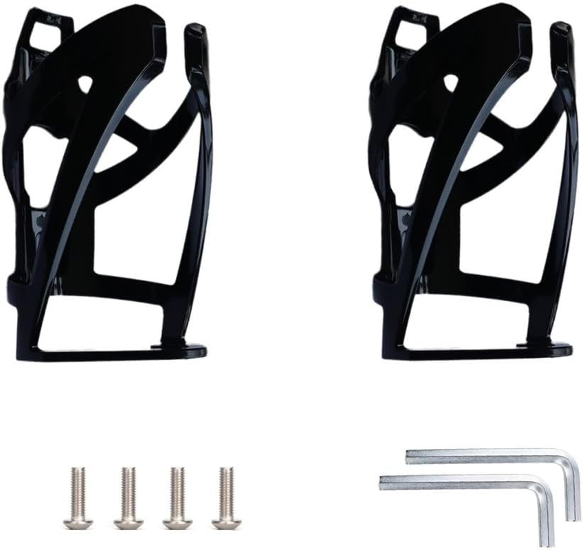 GYWHOOFT 2 Pcs Bike Water Bottle Holder,Bike Water Bottle Holder Ultra-Lightweight and Strong Bottle Cages, Universal Bike Cup Holder Rack for Road MTB Bikes (Black)