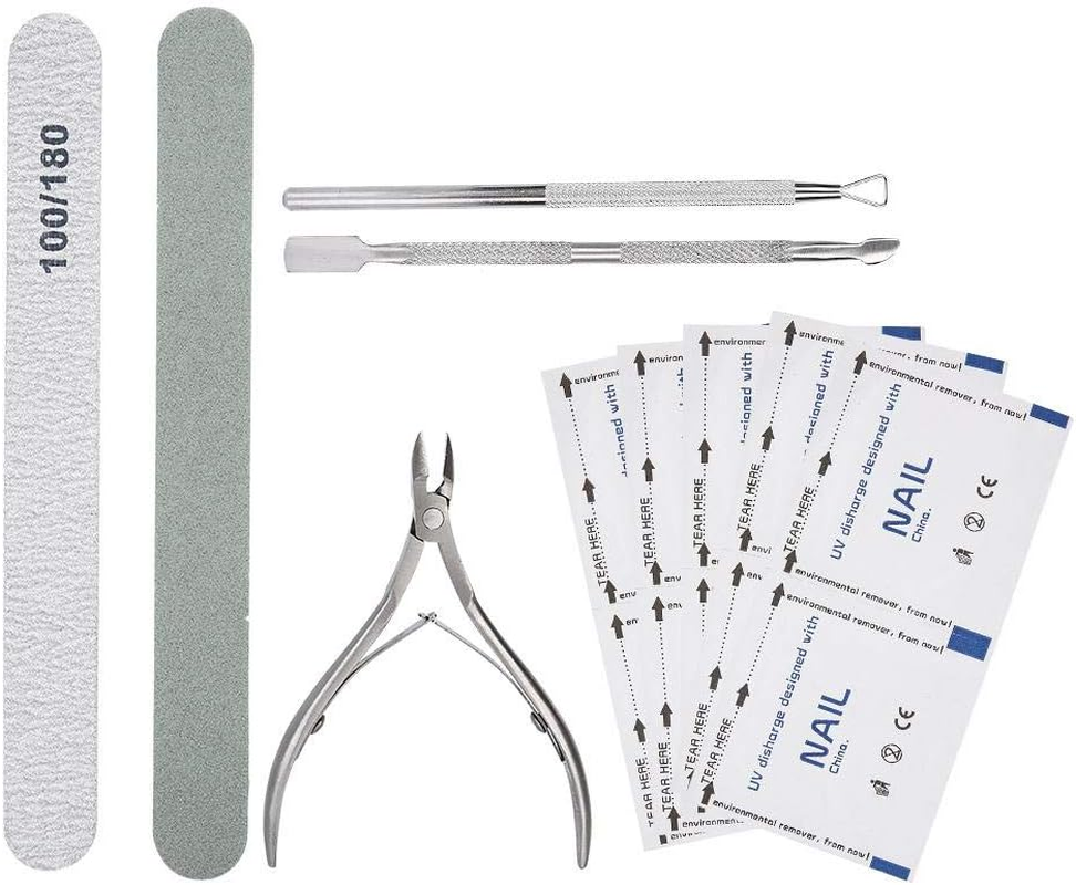 Manicure Tool Manicure Pedicure Tools Steel Pusher, Nail Polish Removal Tool, Professional Manicure Tool Set for Professional Nail Salon Individual Use image number 5