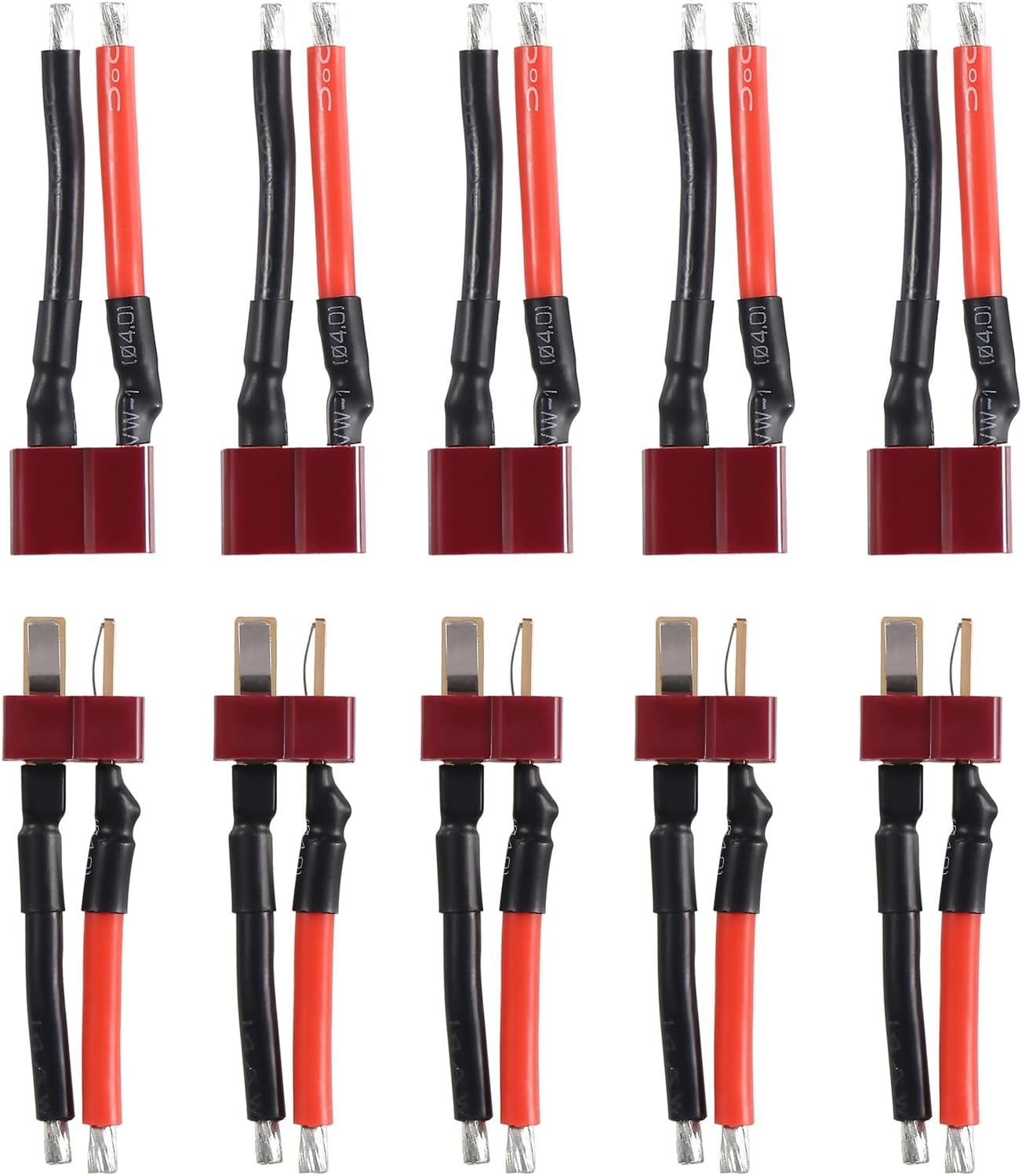 DIANN 5 Pairs T Plug Connector Female and Male with 14AWG Silicon Wire for RC Lipo Battery Cable Drone image number 1