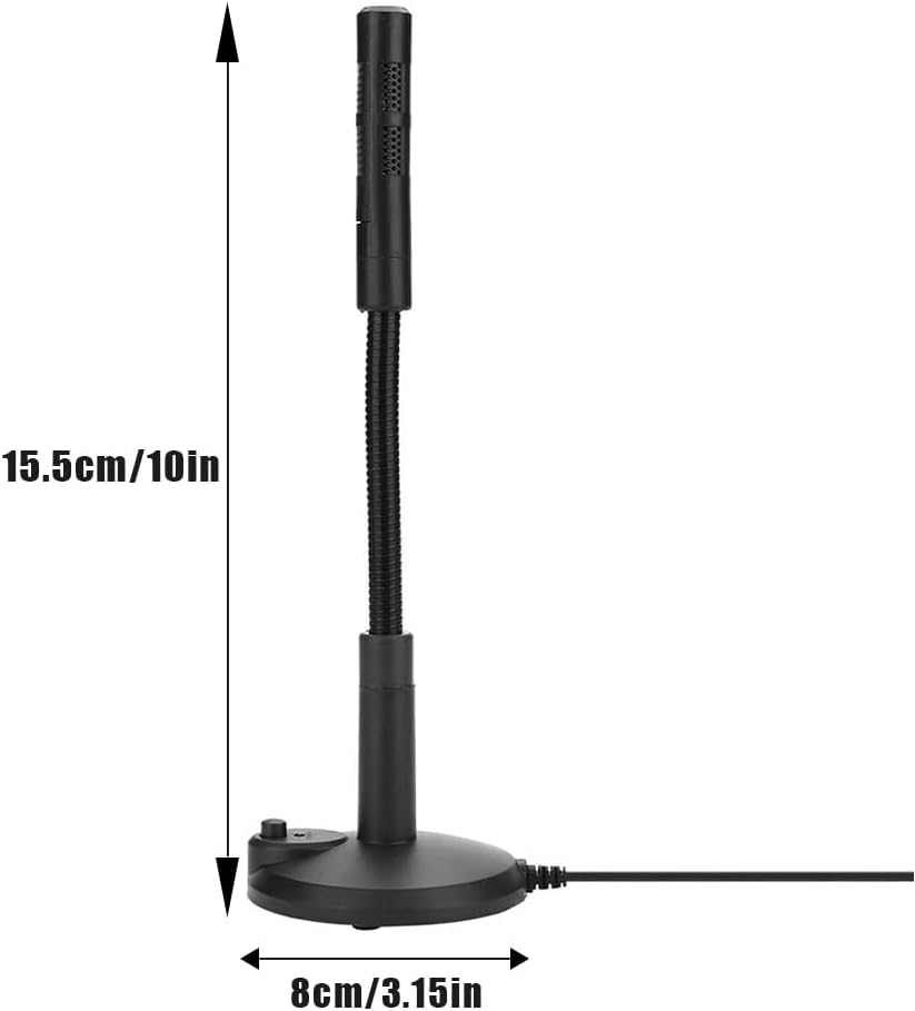 USB Computer Microphone with Mute Button, Desktop PC Condenser Mic Plug and Play with LED Indicator 360 Degree Rotation for Streaming Podcasting Vocal Recording Dictation Laptop Gaming Work Meeting image number 4