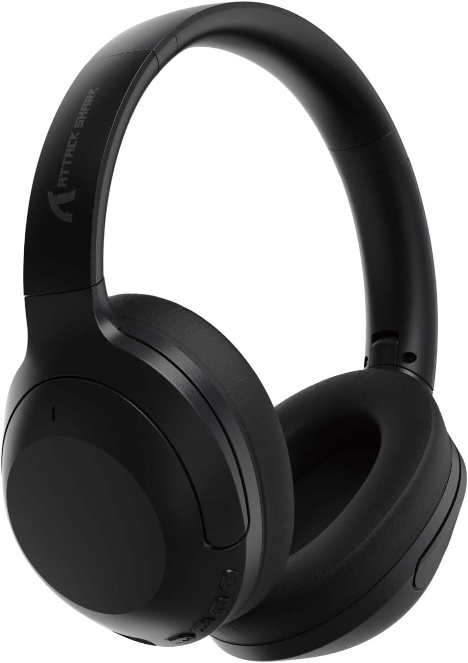 Attack Shark G300 Dual-Mode Lightweight Gaming Headset,Noise Cancelling Headphone with Hifi Stereo Sound Mic,20+Hr Battery,Rechageable over Ear Headset for PC Mac Mobile Game Travel Home Office-Black