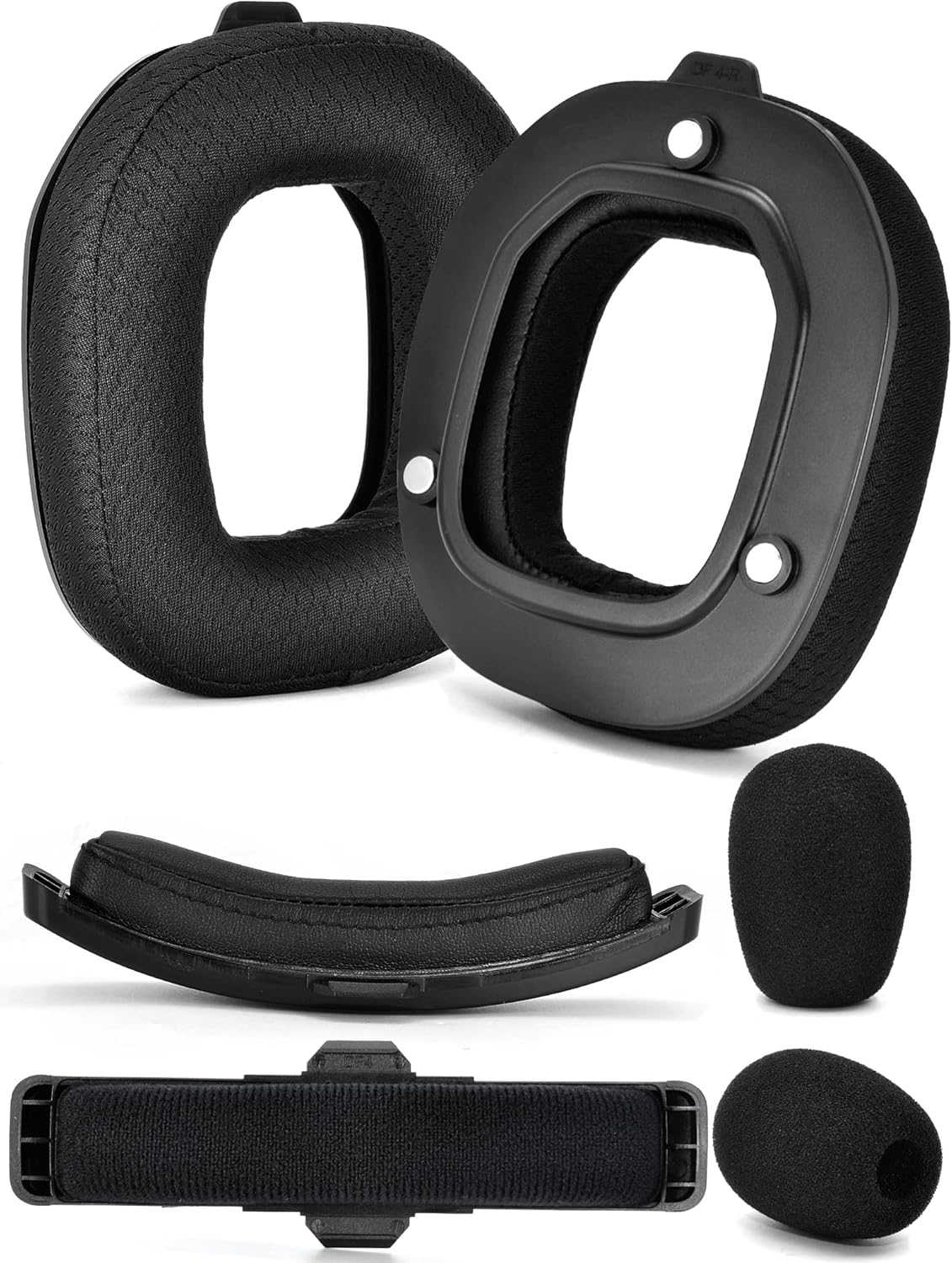 A50 Gen 4 Mod Kit - Defean Replacement Earpads and Headband Compatible with Astro A50 Gen 4 Headset,Ear Cushions, Upgrade High-Density Noise Cancelling Foam, Added Thickness (Black Breathable Fabric)