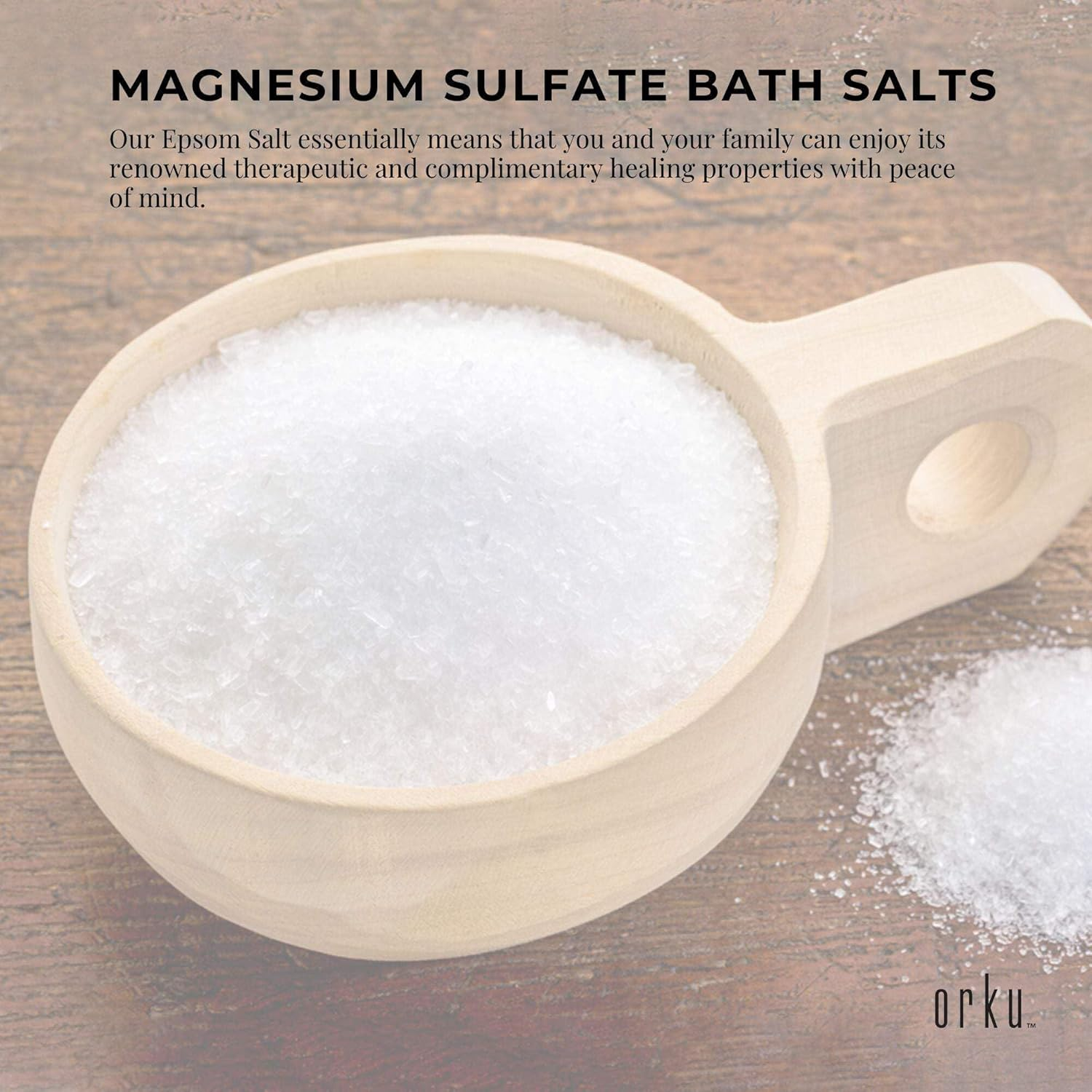 Orku 20Kg Epsom Salt - USP Grade Magnesium Sulfate Body Bath Salts image number 2