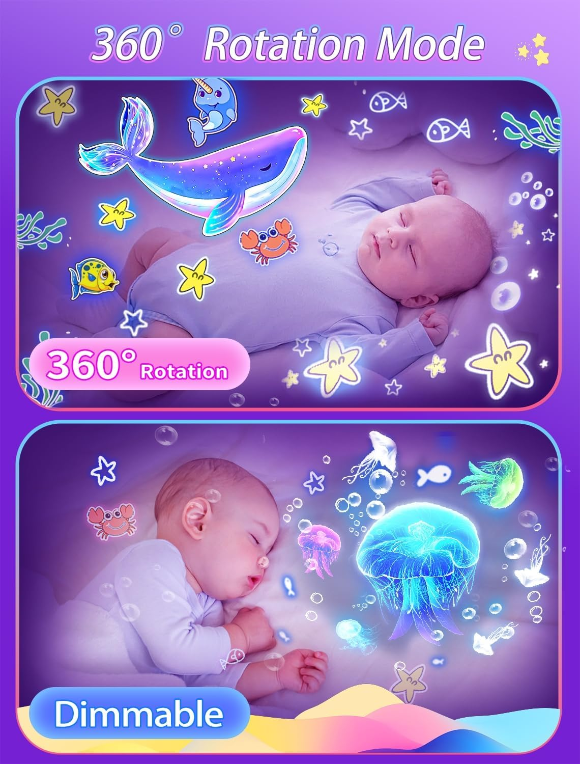 21 Sets of Films + Night Light for Kids, Kids Night Light Projector for Bedroom, Ceiling, Projector Night Night for Baby Girls with 360&deg; Rotation, Birthday, Christmas, Nursery, Room Decor image number 1