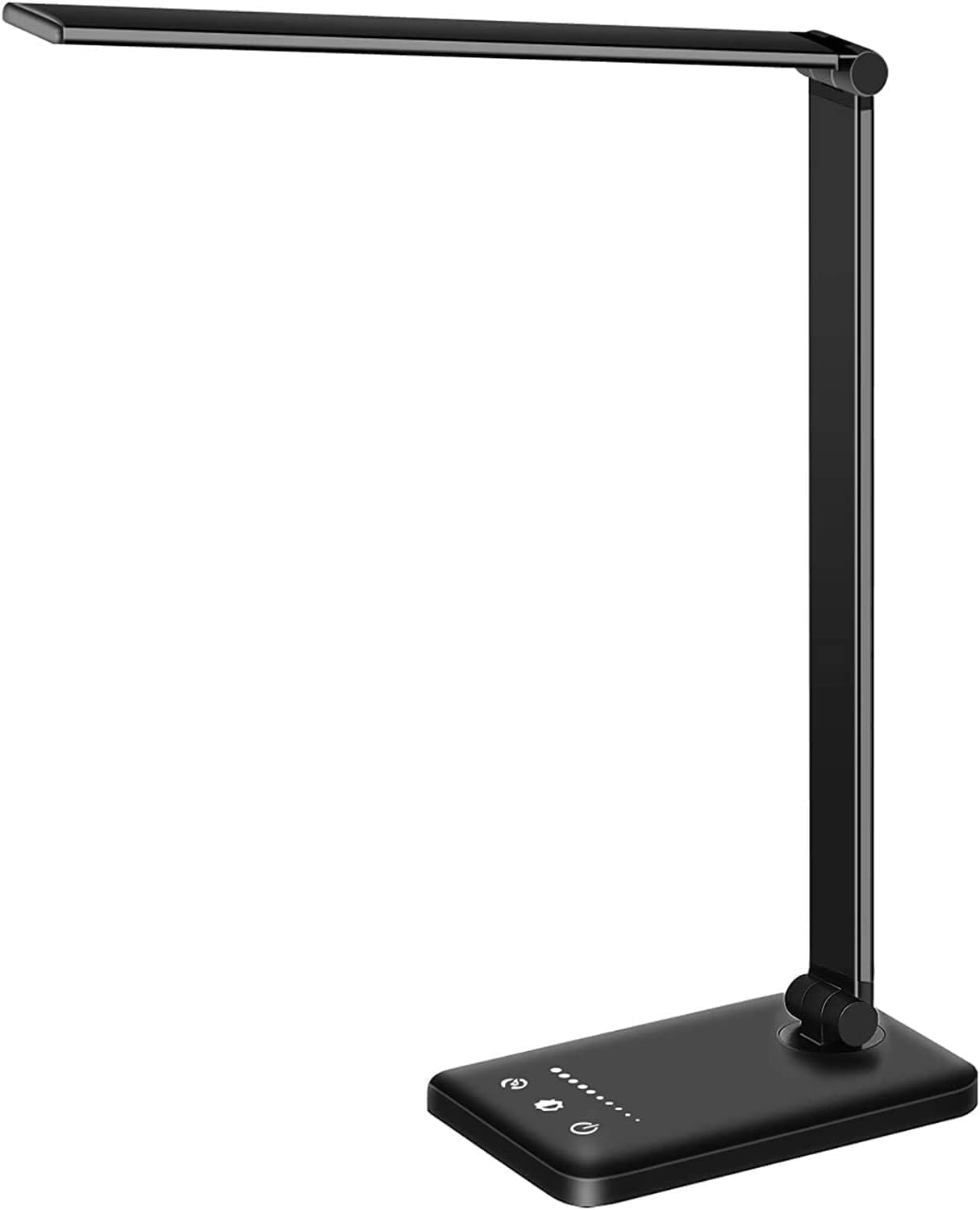 LED Desk Lamp for Office Home, Bright Desk Light with USB Charging Port, 5 Color Modes with 10 Brightness Level, 30/60 Minutes Timer, Touch Study Lamp for Nail, Craft, Puzzle, Sewing, Study, Black image number 6