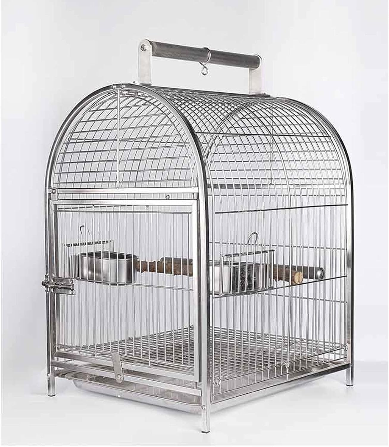 Indoor/Outdoor Aviary Bird Parrot Travel Cage Stainless Steel Bird Cage for Small Parrot Cockatiel Sun Parakeet/Lovebird/Canary Bird Cage Parakeet Cage image number 3