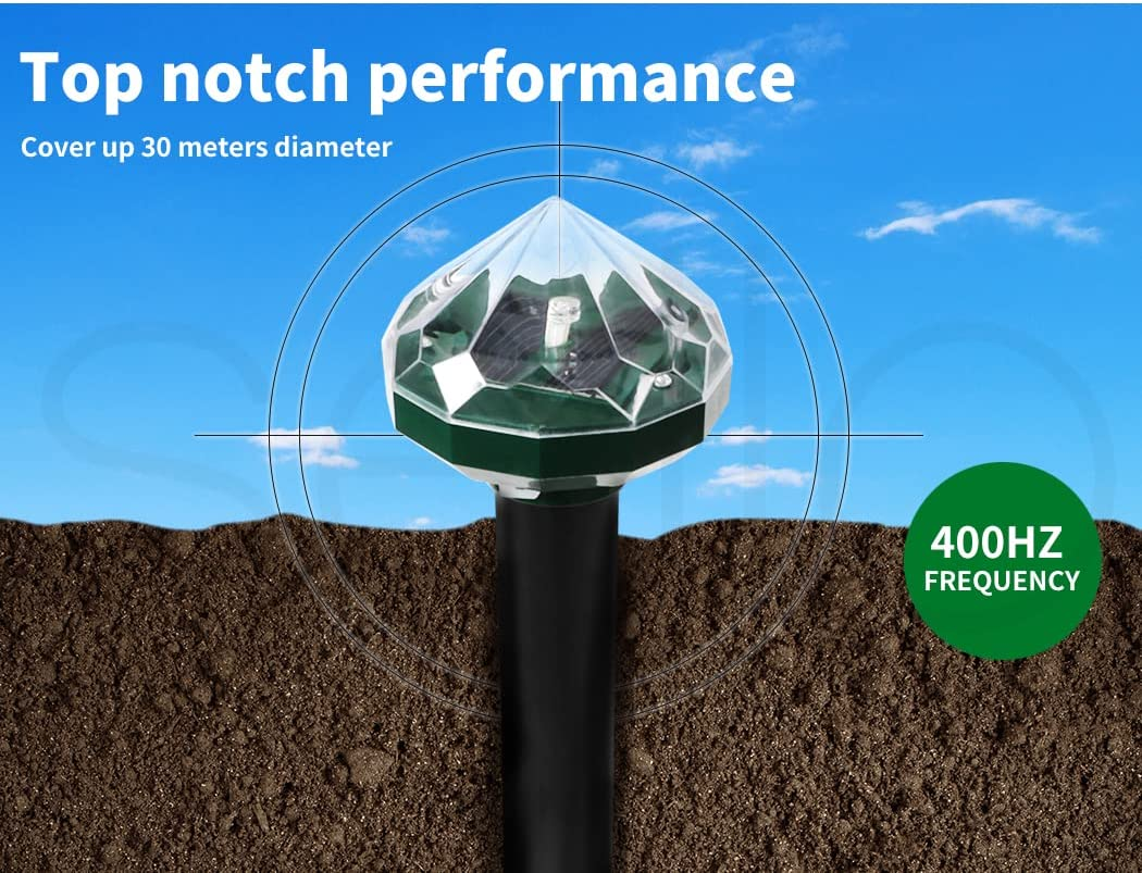 4X Snake Repeller Rat Mouse Trap Pest LED Solar Powered Repellent Rodent image number 1