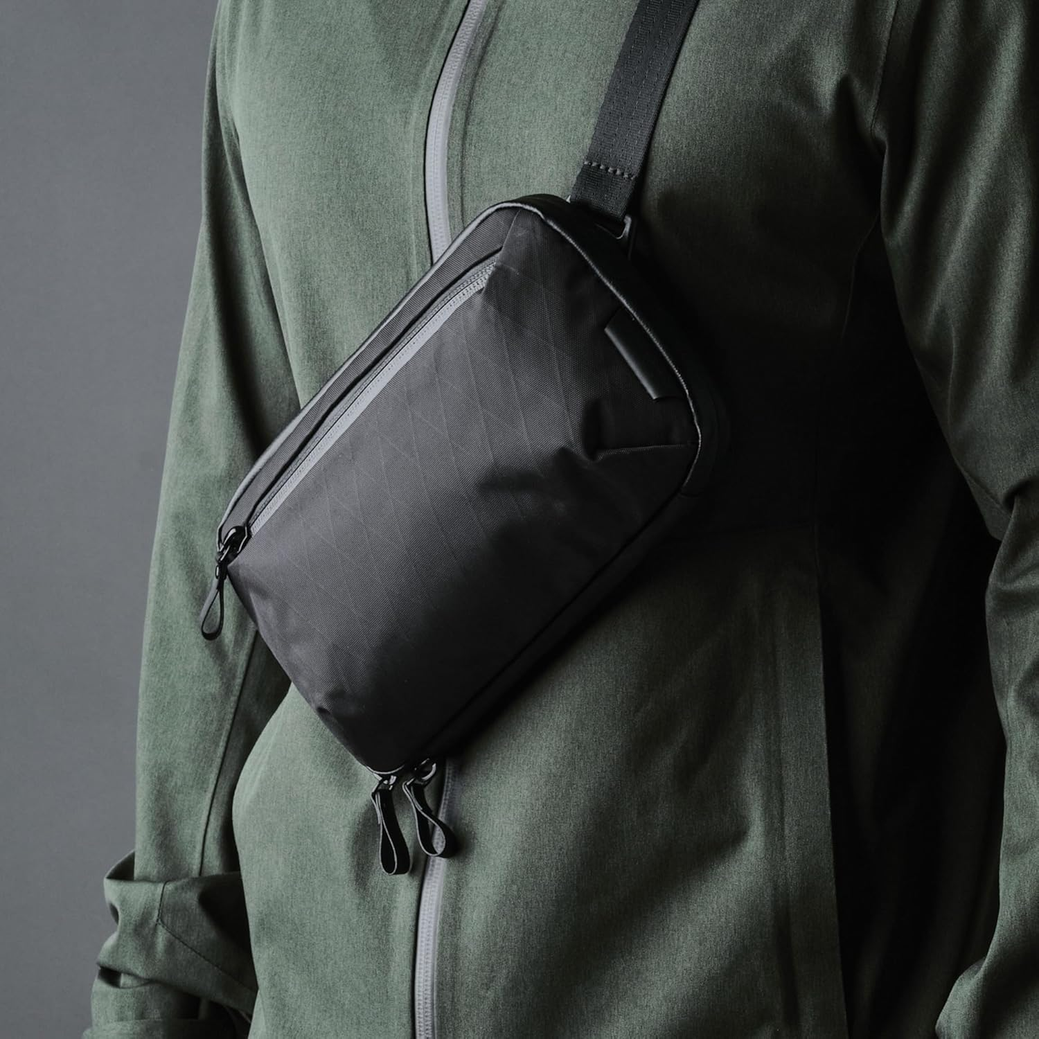 ALPAKA Tech Case Mini - 1.7L Small Travel Organizer Pouch for Electronics, Cables, Cell Phone, Weatherproof Fabric EDC Pouch,Black VX42 image number 3