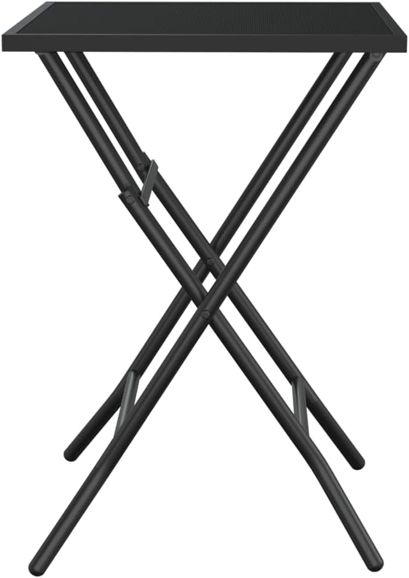 Vidaxl Steel Mesh Folding Patio Table, Anthracite-Coloured Square Outdoor Dining Table, 50X50X72 Cm, and Portable - Mesh Design, Ideal for Garden/Patio Use image number 3