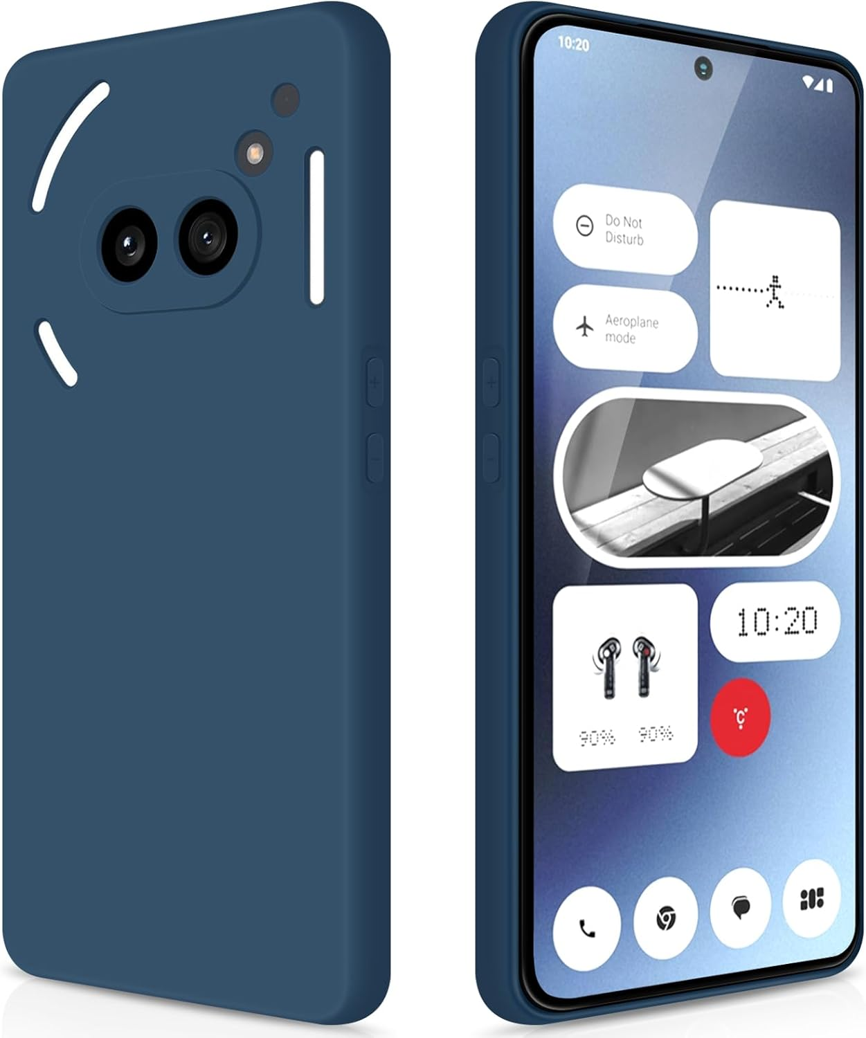 Giiyoon Case Compatible with Motorola Edge 50 Neo, Silky-Soft Touch Full-Body Protective Phone Silicone Case, Shockproof Cover with Microfiber Lining, Blue