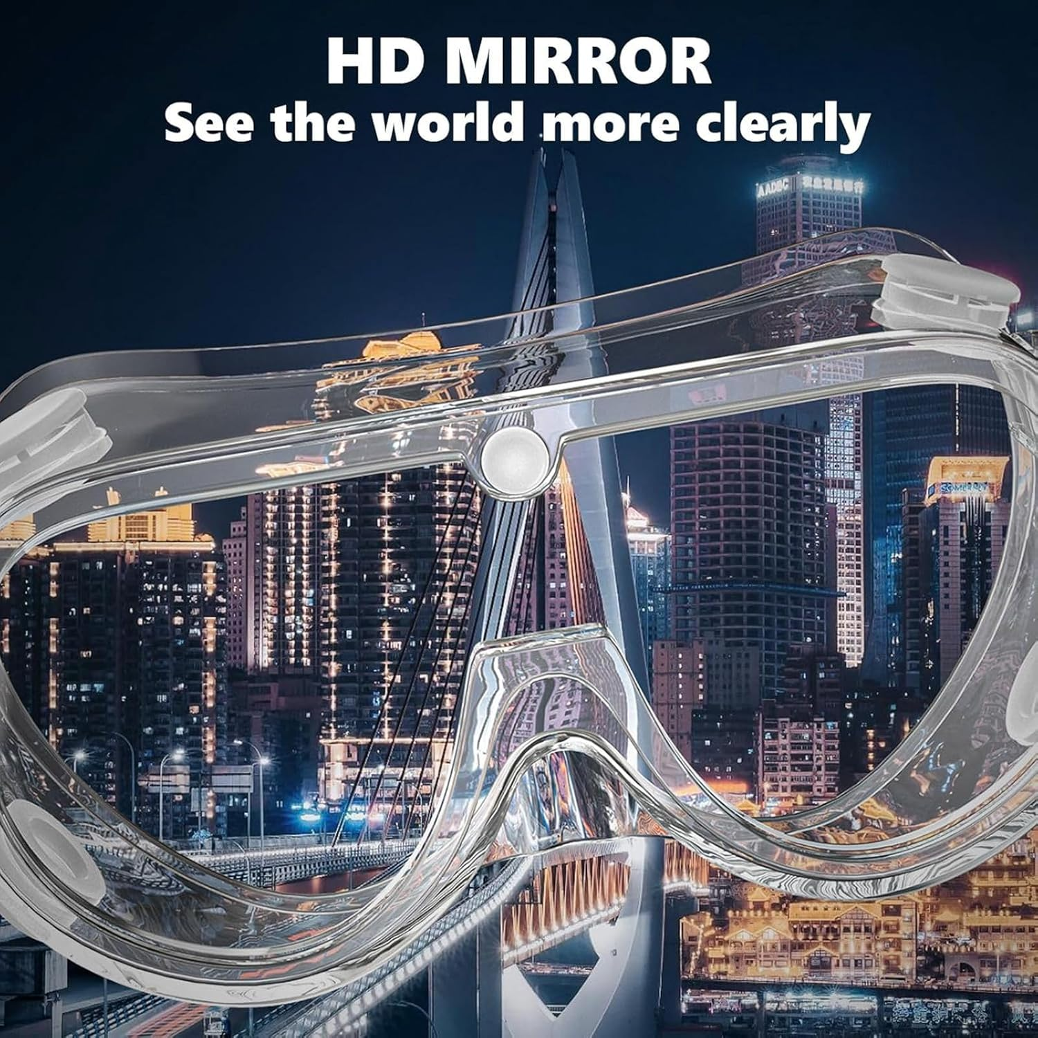 Anti-Fog Protective Safety Goggles Safety Glasses Clear Lens Wide-Vision Adjustable Chemical Splash Eye Protection Soft Lightweight Eyewea image number 6