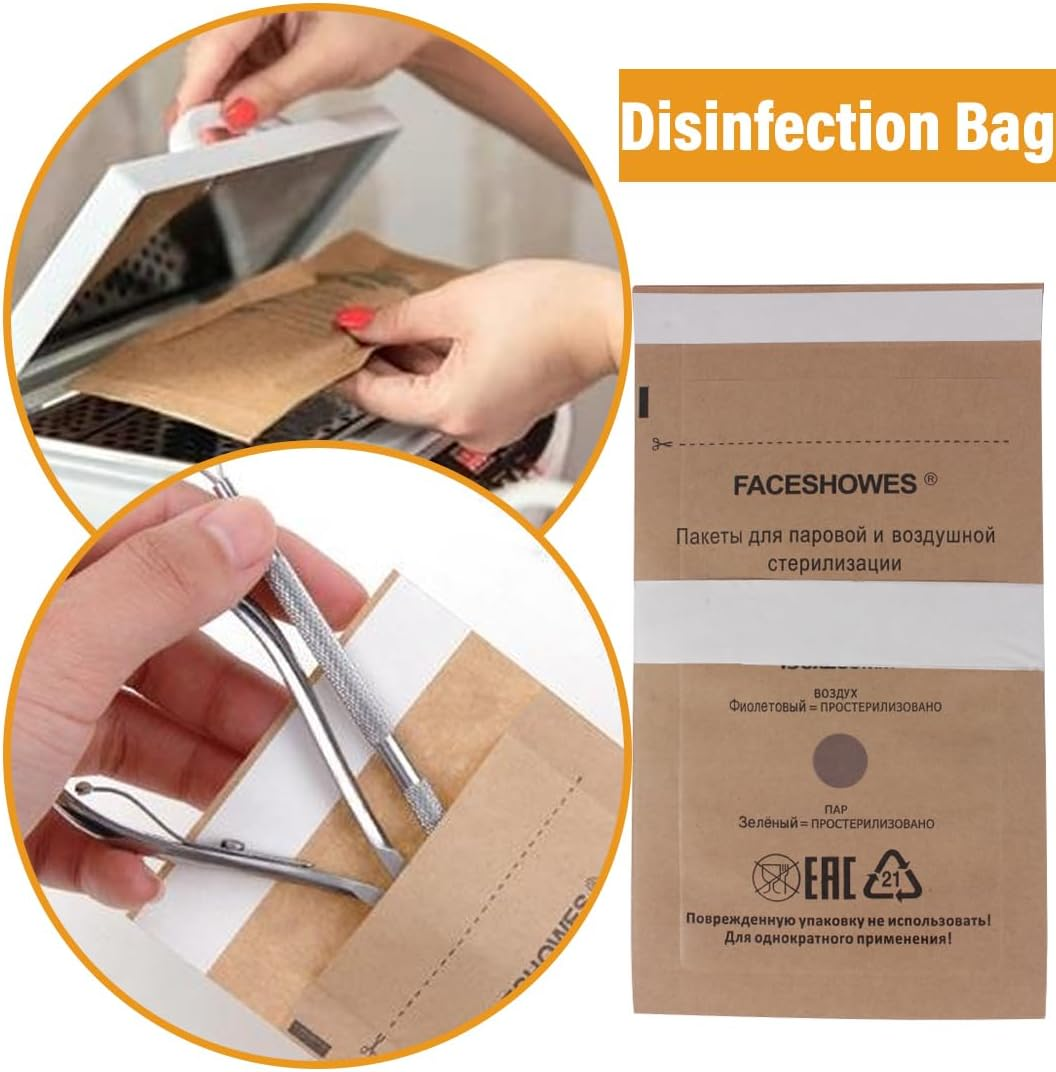 Weddhuis Sterilisation Bags Pack of 50 Self Sealing for Cosmetics and Nail Tools (75 X 150 Mm) image number 2