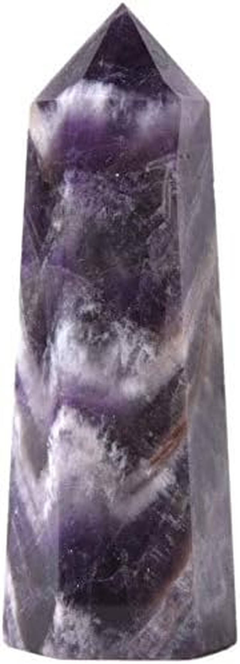 Angelstones Natural Citrine Gemstone Healing Crystal Hexagonal Pointed Reiki Chakra Faceted Prism Wand Carved Stone Figurine Home Decor