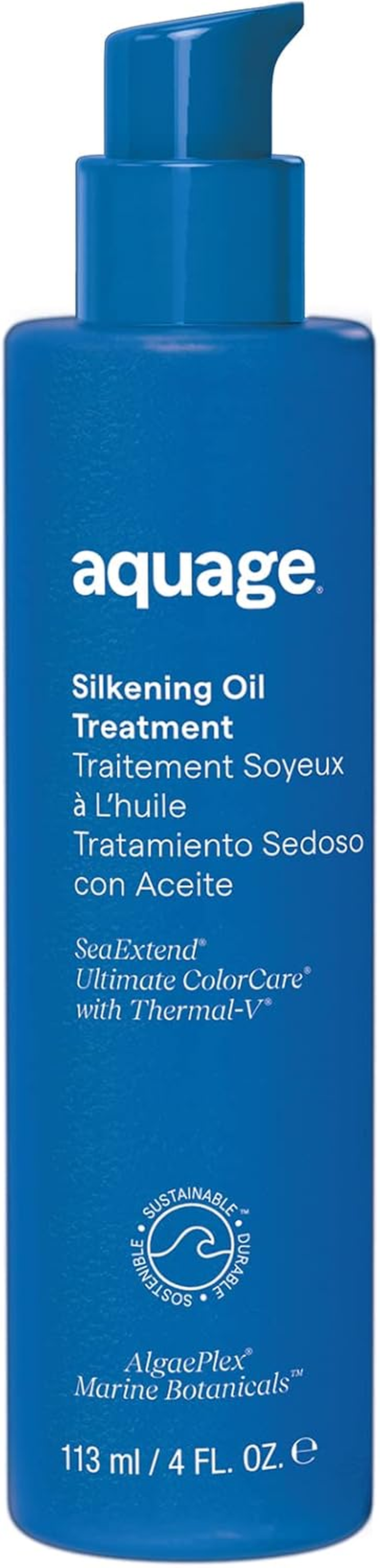 AQUAGE Seaextend Silkening Oil Treatment, Ultra-Light Formula Smooths, Silkens and Adds Brilliant Shine, 4 Oz image number 4