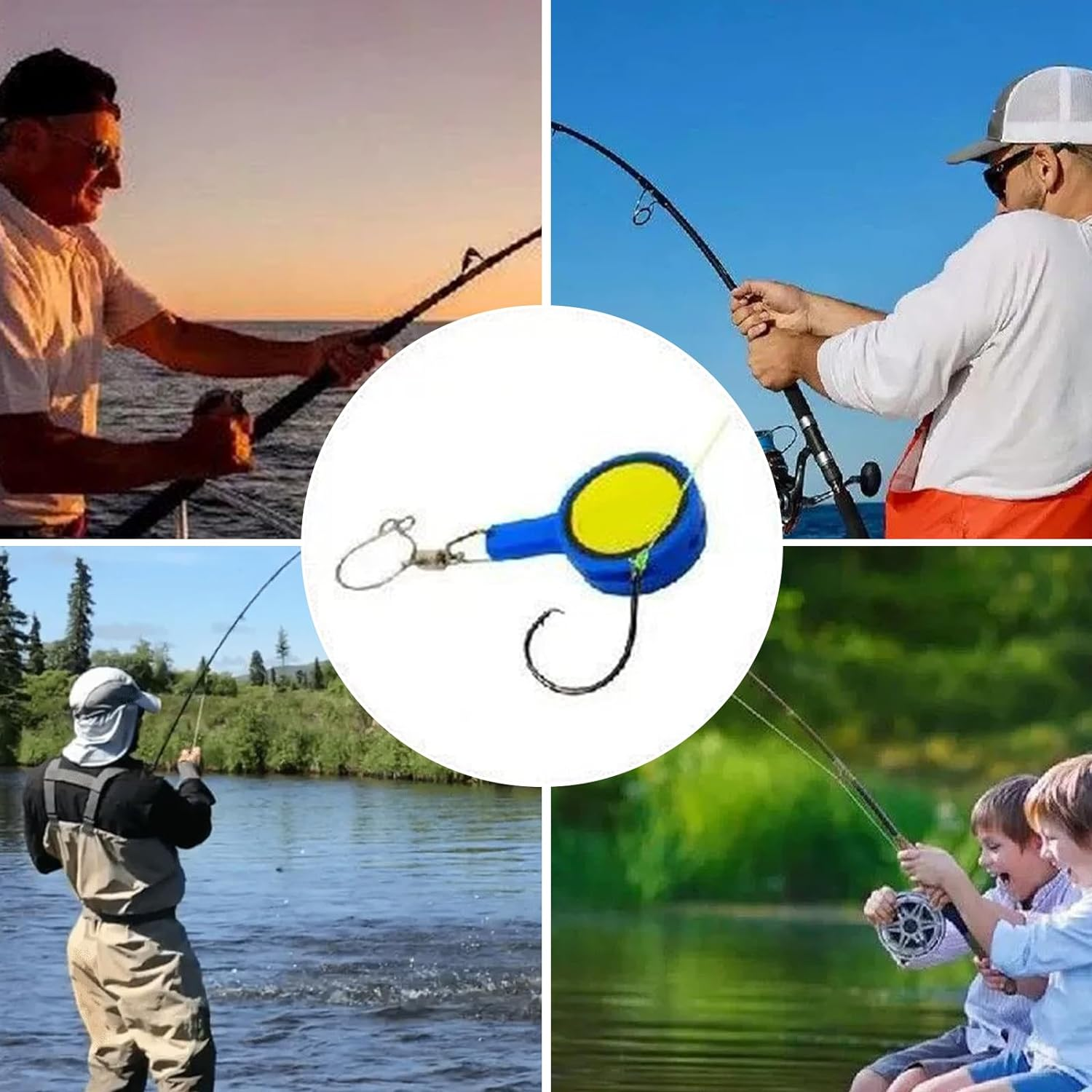 8 PCS Fishing Knot Tying Tool, Fishing Line Cutter Device, Fishing Accessories for Beginner Anglers, Fishing Hook Tie Tool Multipurpose Fishing Tool Outdoor Nail Knot Tool Protecting for Fishhook image number 1