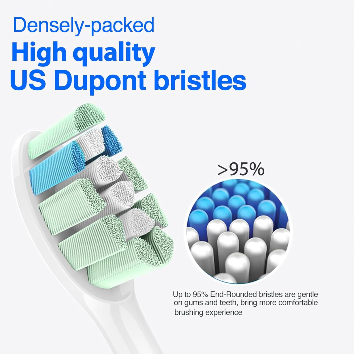 12X Replacement Heads,Replacement Brush Heads Compatible with Philips Sonicare Toothbrush Heads, Pack of 12 Professional Electric Toothbrush Heads, Exceptional Cleaning & Gentle on Gums. image number 5