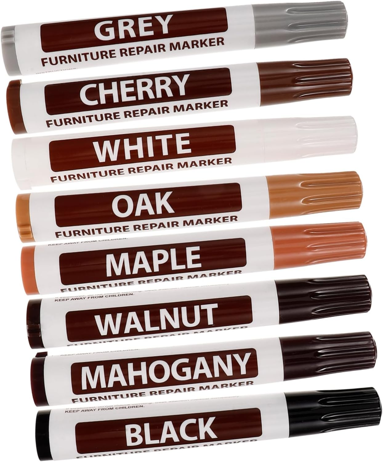 Jojofuny 8Pcs Touch-Up Markers for Furniture Portable Paint Pens for Hardwood Floor Scratch Repair Kit image number 3