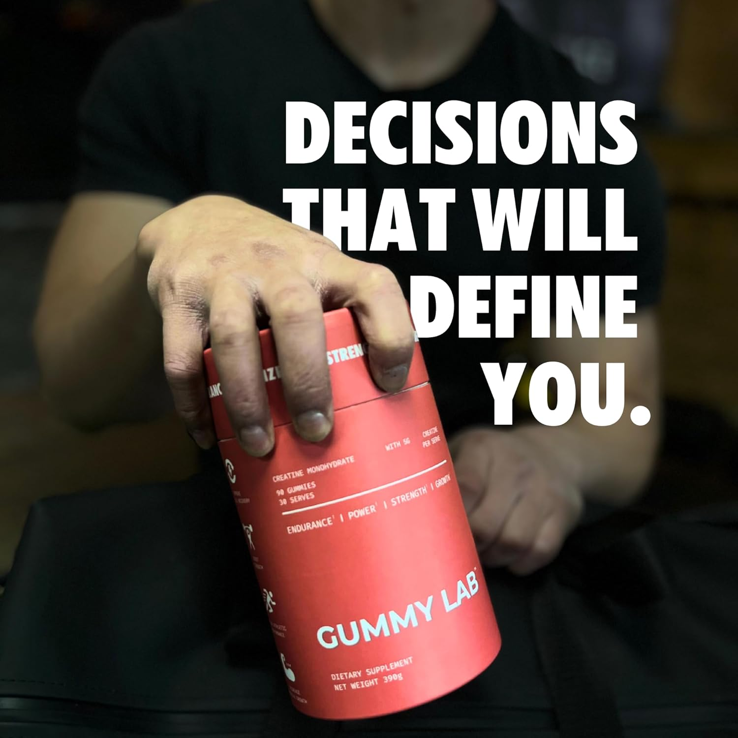 Creatine Monohydrate 5G Gummies Strawberry Flavour for Muscle Endurance, Growth and Power | Convenient Pre-Workout Supplement, 5000Mg per Serve, 90 Individually Wrapped Pieces, 30 Serves - the Gummy Lab image number 6