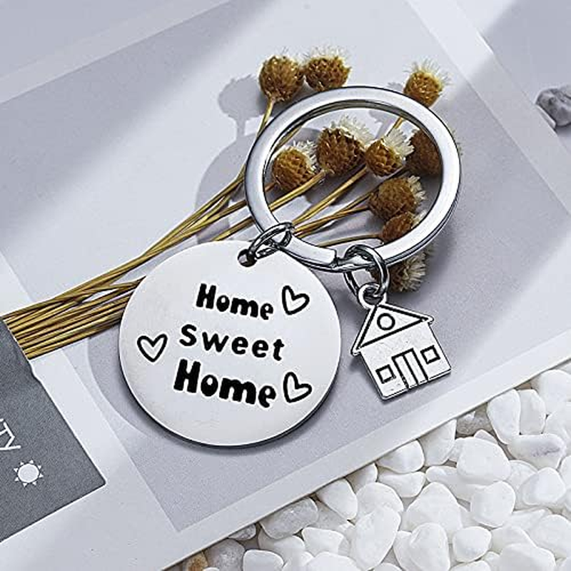 Home Sweet Home Keychain - House Warming Present for New Home Couple or Friend - Real Estate Closing Gifts image number 3