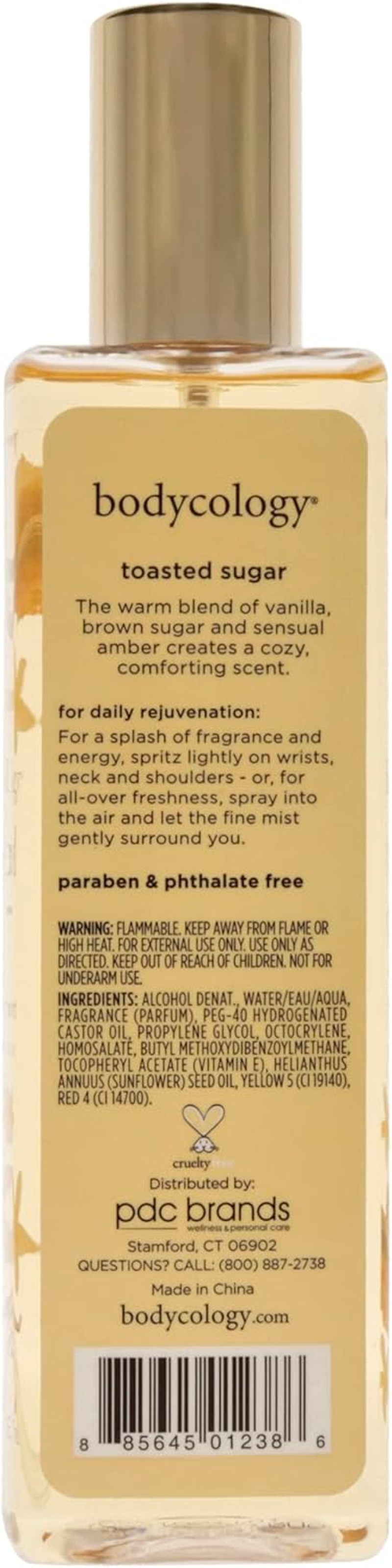 Bodycology Toasted Sugar Fragrance Mist 8 Oz / 237 Ml, 237 Ml Pack of 1