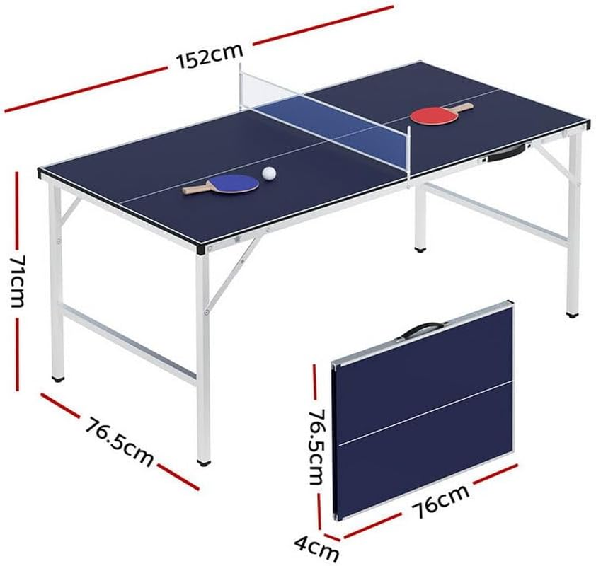 Everfit Table Tennis Ping Pong Table Portable Foldable Family Game Home Indoor