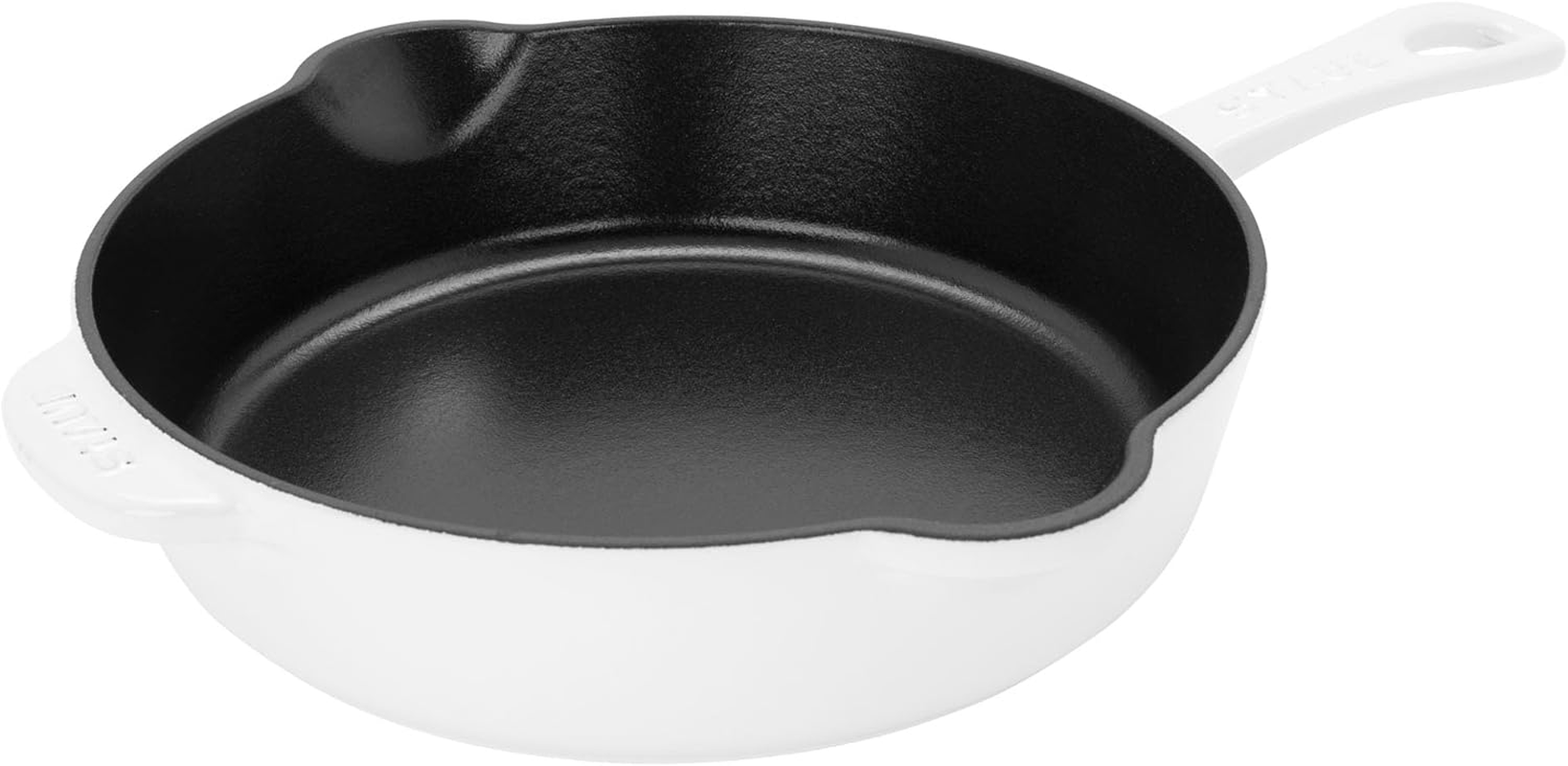 STAUB Fry Pans Cast Iron 8.5-Inch Traditional Deep Skillet-White - Cherry image number 6