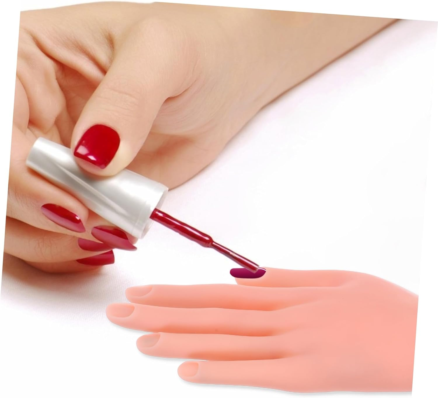 CIYODO Flexible Manicure Practice Hand Model Realistic Bending Nail Art Tool for Beginners Professionals for Nail Design Painting Lightweight Reusable Manicure Training Hand image number 1