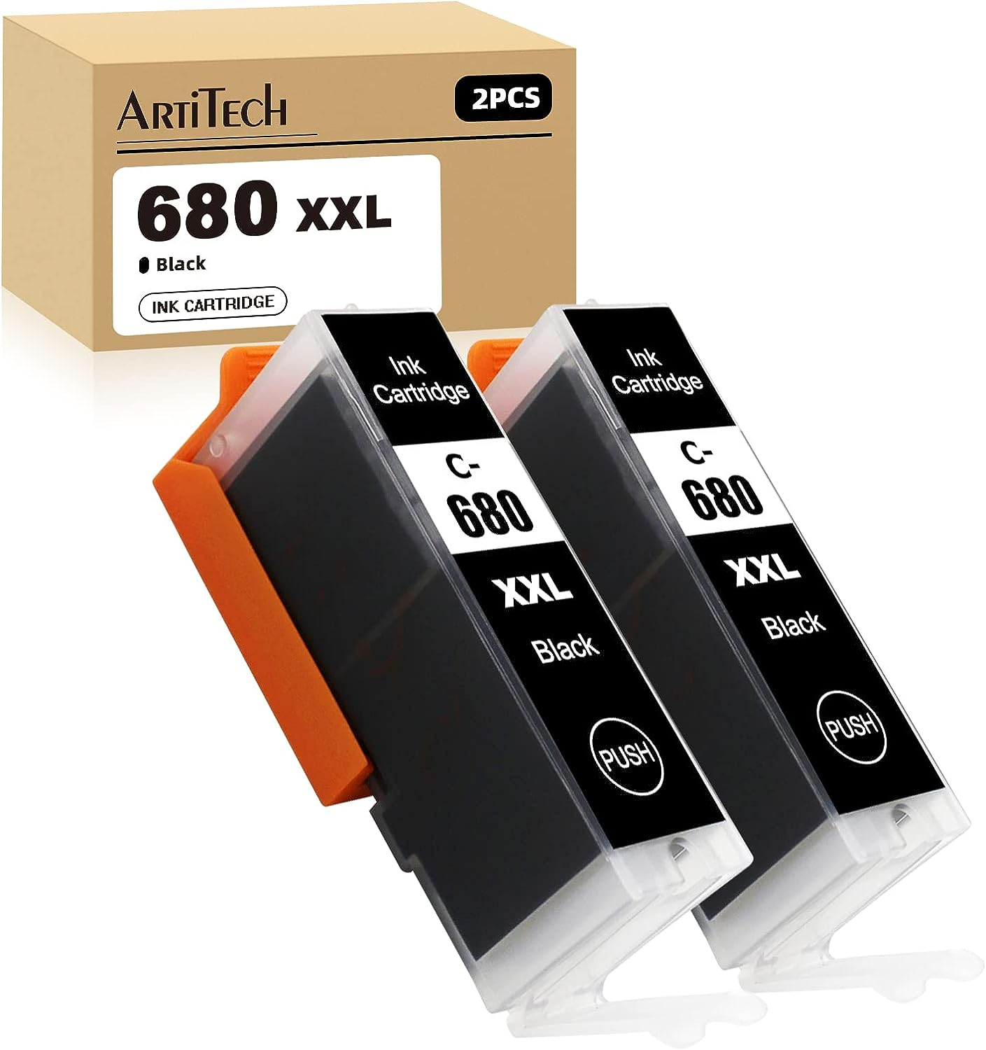 680XXL Ink Cartridges Compatible for Canon 680 680 XXL Replacement for Canon TS706 TR7560 TR8560 TS6160 TS6260 TS8160 TS8260 TS9160 TS9560 Printer (2B) image number 5