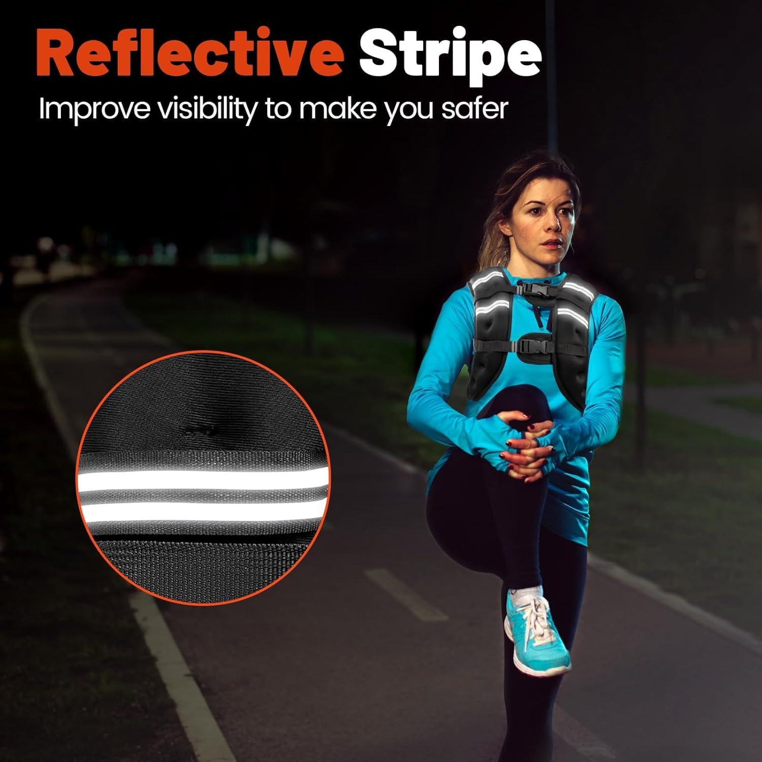 Weighted Vest, Weight Vest with Detachable Phone Pouch, Rucking Vest for Women, Men, Walking, Weight Loss, Training, Running - 5Kgs image number 2