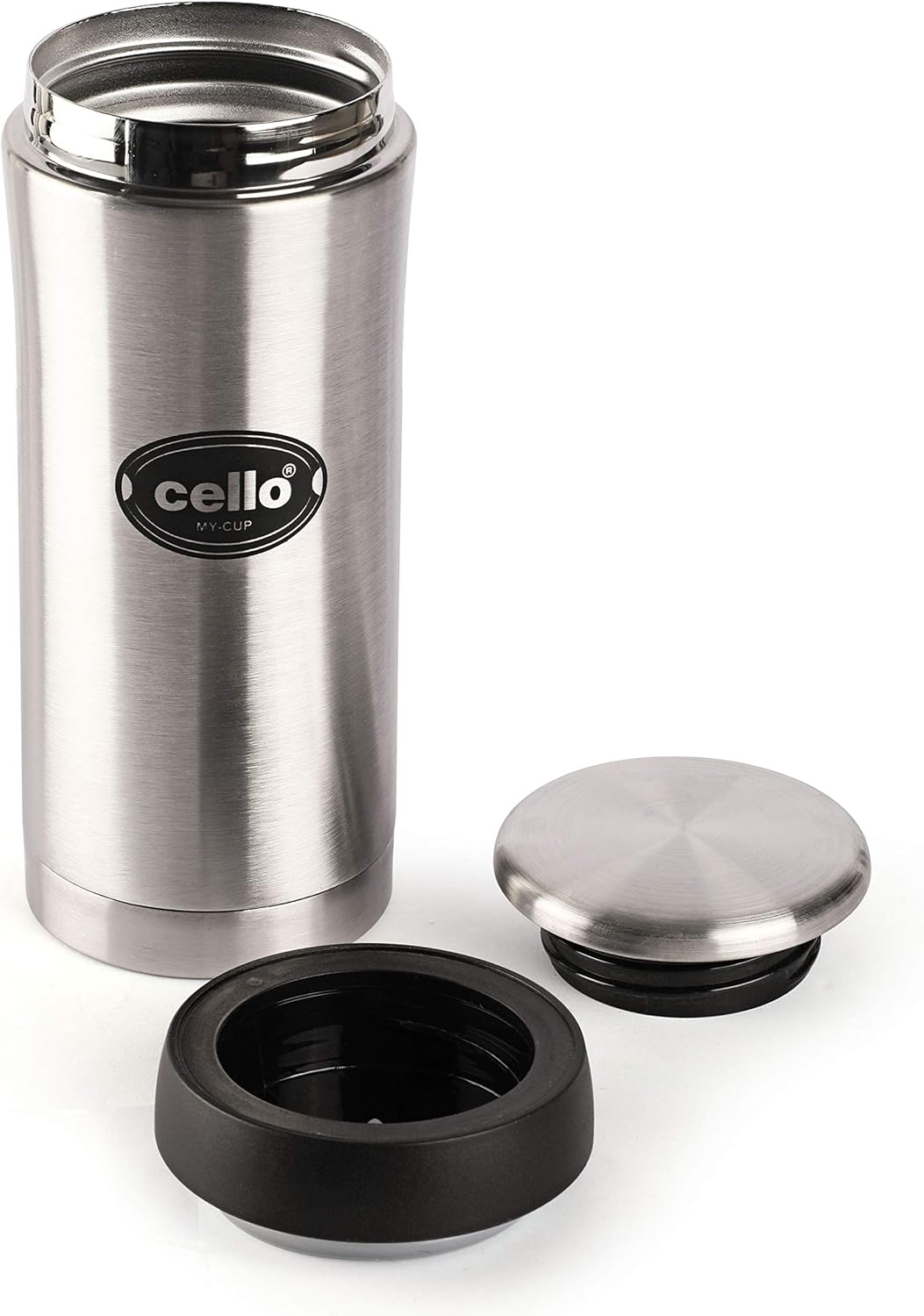 Cello My Cup Stainless Steel Vacuum Insulated Flask | 24 Hours Hot and Cold Threaded Lid Flask Bottle for Office Travel Home Outdoor | Silver - 500 Ml image number 6