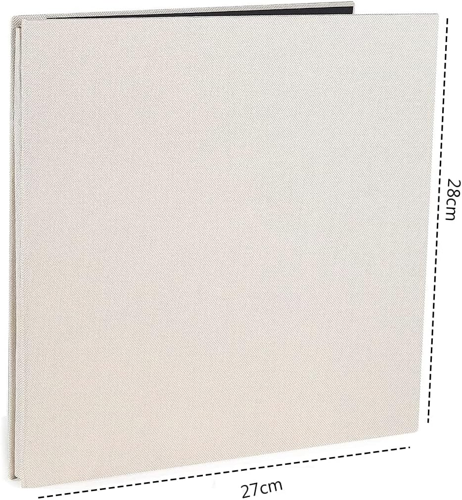 ROROUP Photo Albums, Extra Large Capacity Family Wedding Picture Albums Photo Book, Magnetic Self-Stick Photos Hand Made DIY Albums, Memory Book Holds 3X5, 4X6, 5X7, 6X8, 8X10 Inch Photos (Cream)