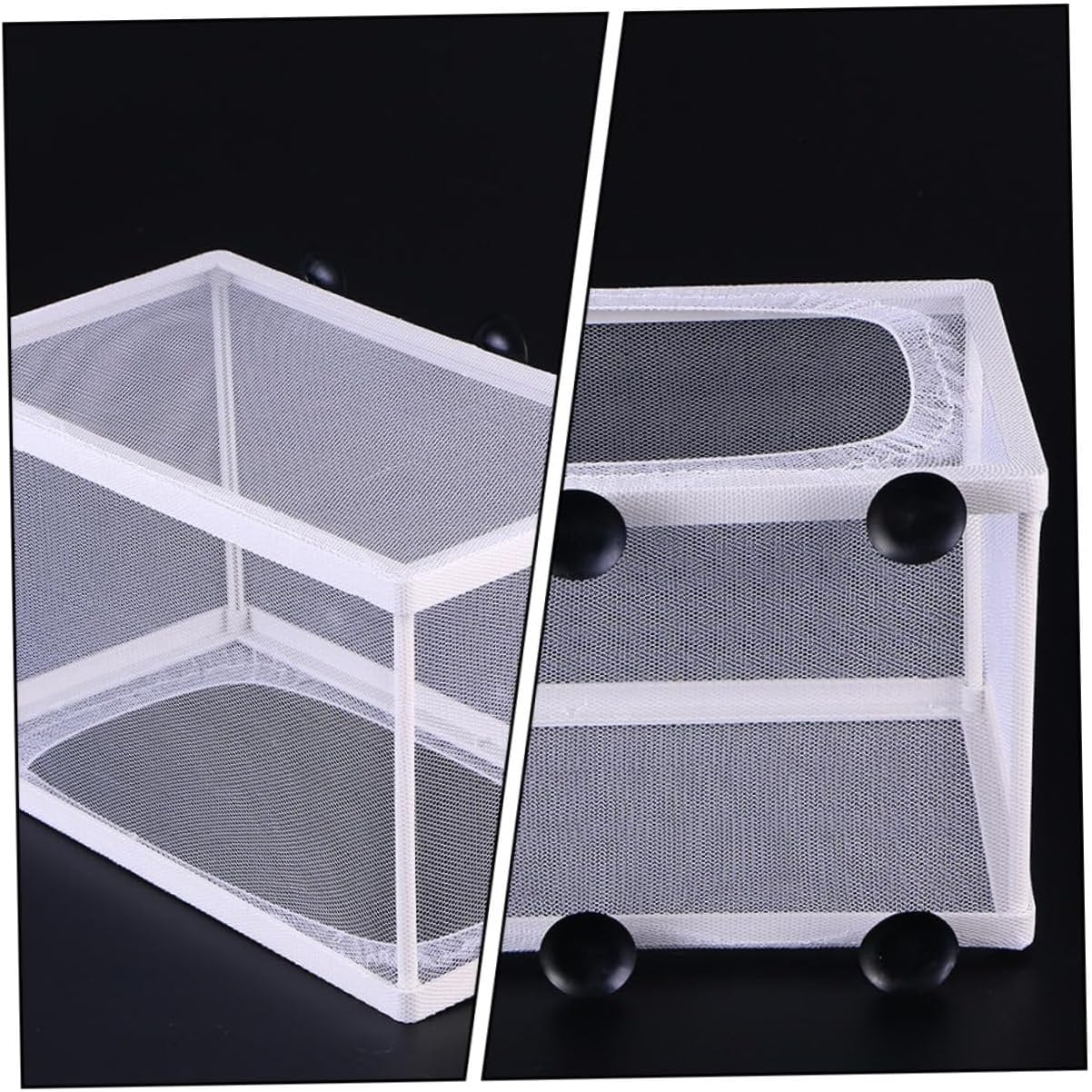 Gadpiparty 3Pcs Small Fish Hatch Isolation Boxes Mesh Fish Breeding Tank Aquarium Separation Net Suction Cup for Fry Hatchery Juvenile Separation image number 3
