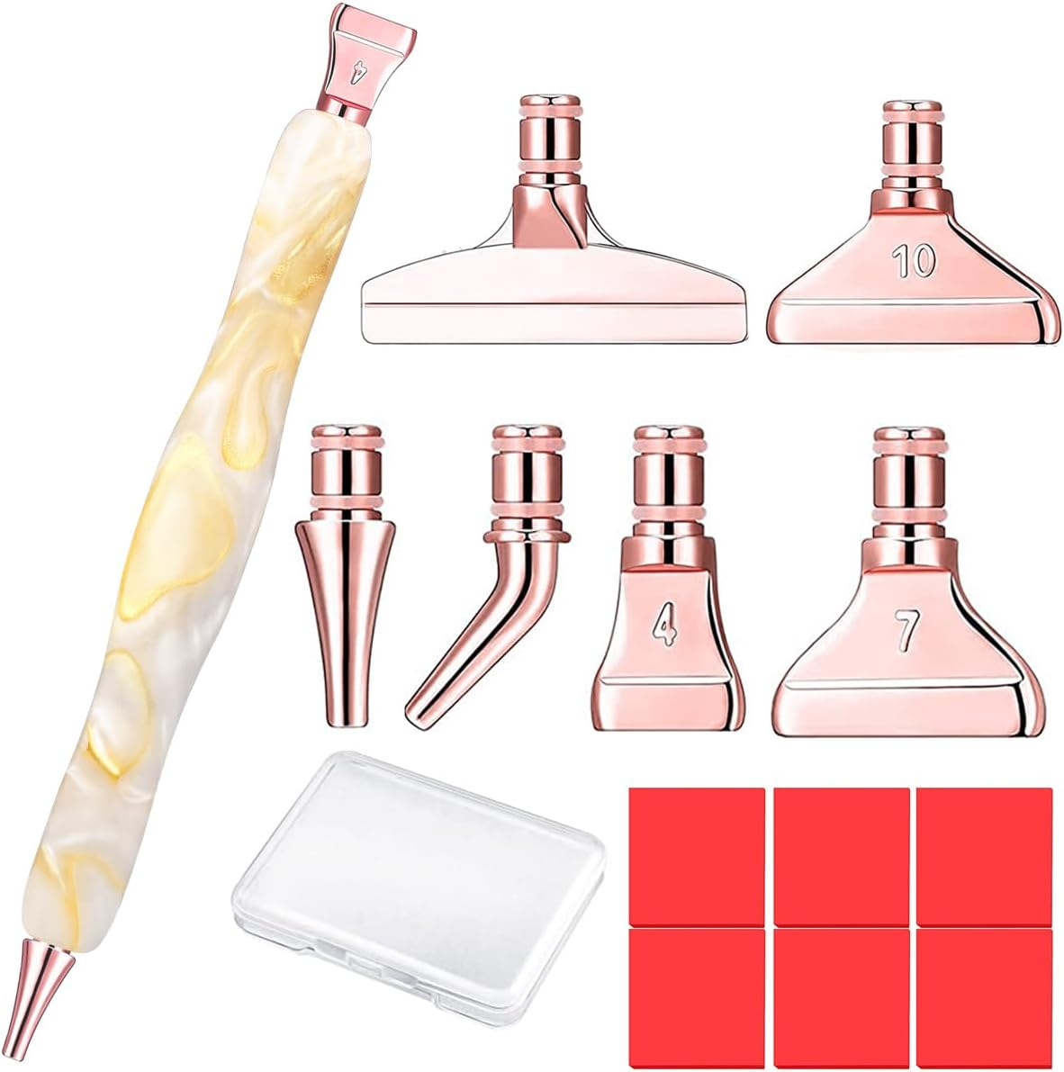 Praise V Do 2PC Diamond Painting Pen, Diamond Art Pen, Diamond Painting Drill Pen Only, Handmade Resin 5D Diamond Painting Art Pen Kits Tool Accessories Nail Stylus (Purple Orchid) - 7Colors image number 5