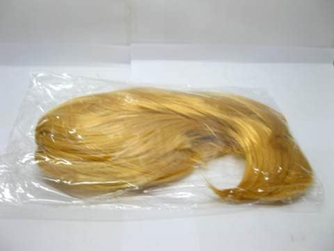 4Pc Bobo Head Style Neat Bang Short Straight Cosplay Wig Yellow image number 2