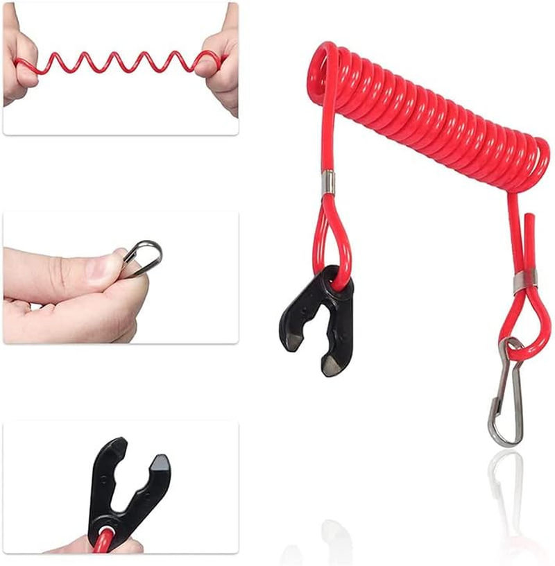 Boat Outboard Engine Motor Kill Stop Switch Safety Tether Lanyard for Yamaha- Essential for Secure Boating image number 3