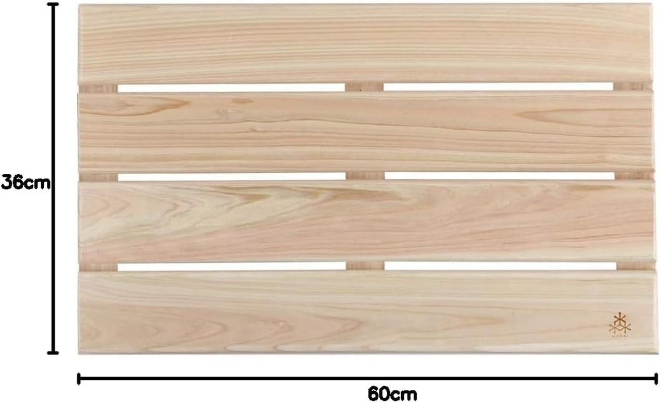 Kodai Sangyo Bath Mat, Hinoki, Non-Slip, Size S