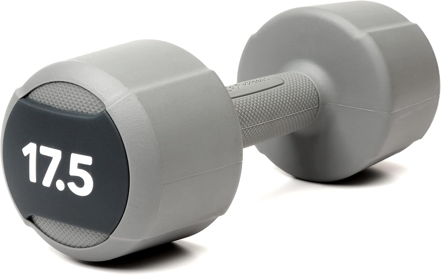 LIFE FITNESS STUDIO INDIVIDUAL GREY URETHANE 17.5LB DUMBBELL image number 1