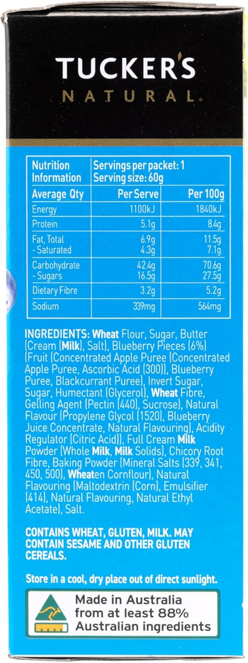Tucker'S Natural Sam'S Protein Blueberry Flavoured Cookie Snacks 60 G image number 2