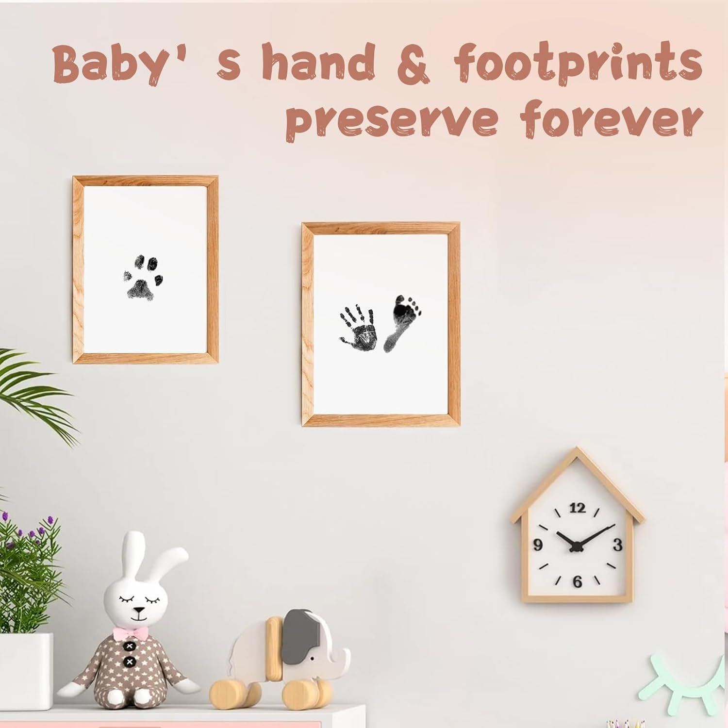 Inkless Baby Hand and Footprint Kit, Pet Paw Print Kit for Dogs Cats 4 Pack Newborn Inkless Print Pads Dog Nose Print Kit No Mess Newborn Baby Footprint Kit Baby Inkless Footprint Kit image number 1