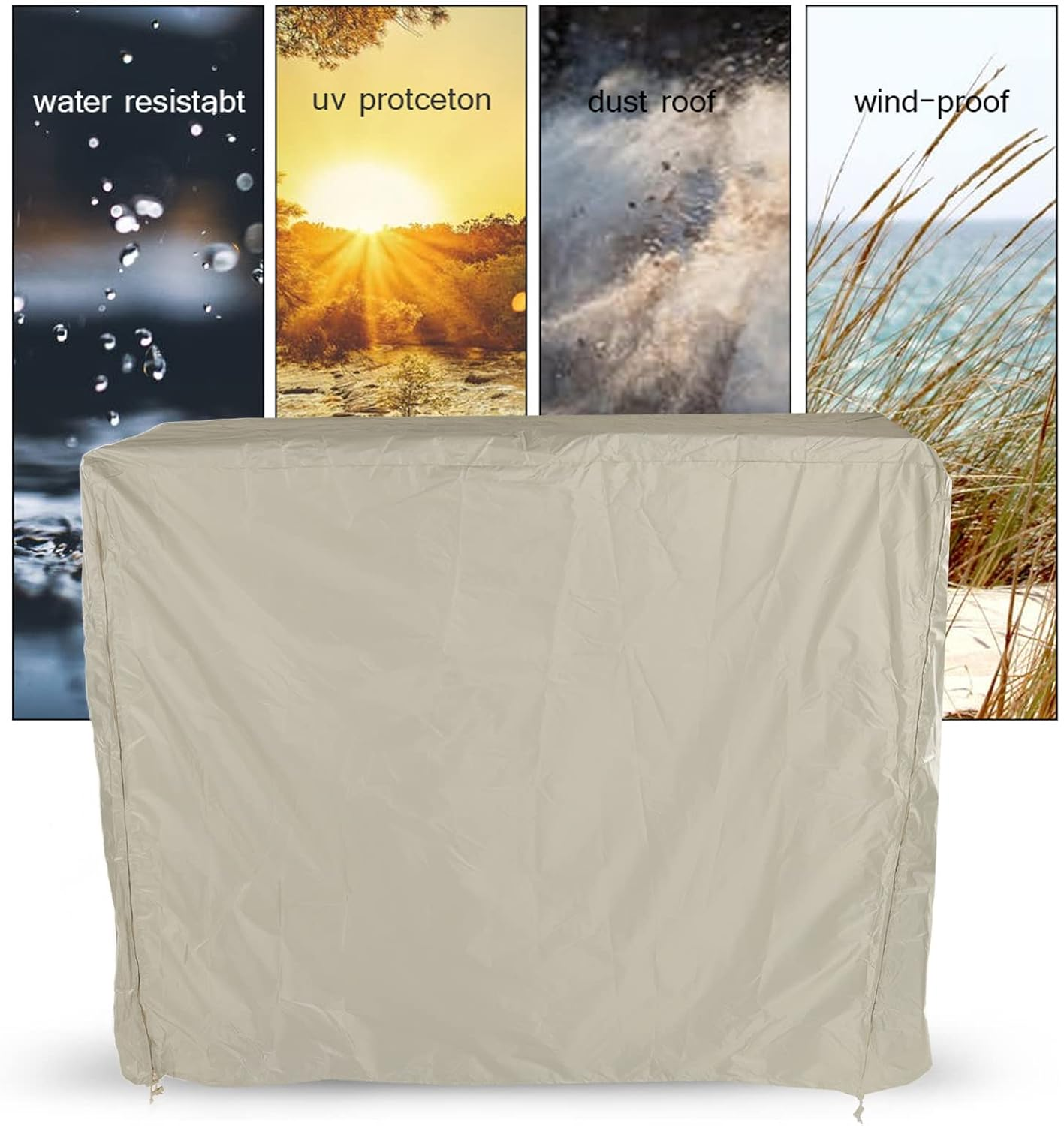 PLNG Pong Table Cover, 155X75X144Cm Dustproof Table Tennis Table Cover, Premium Heavy Duty Waterproof Cover for Outdoor & Indoor Folding Tennis Table image number 3