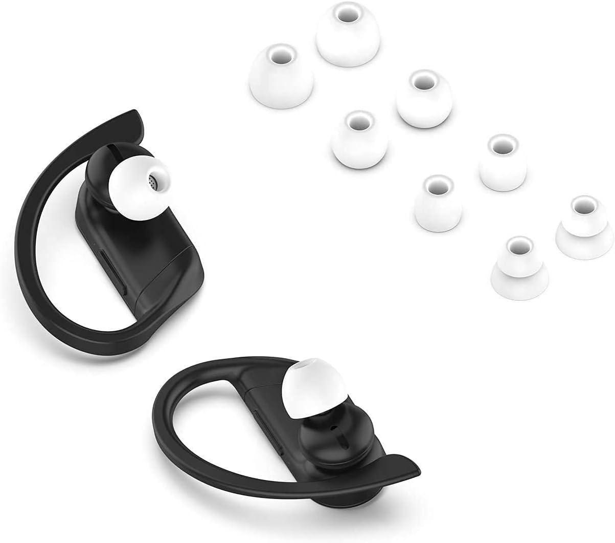 Replacement Earbuds Silicone Ear Buds Tips Compatible with Beats by Dr Dre Powerbeats Pro Wireless Earphones (White 8Pcs) image number 5