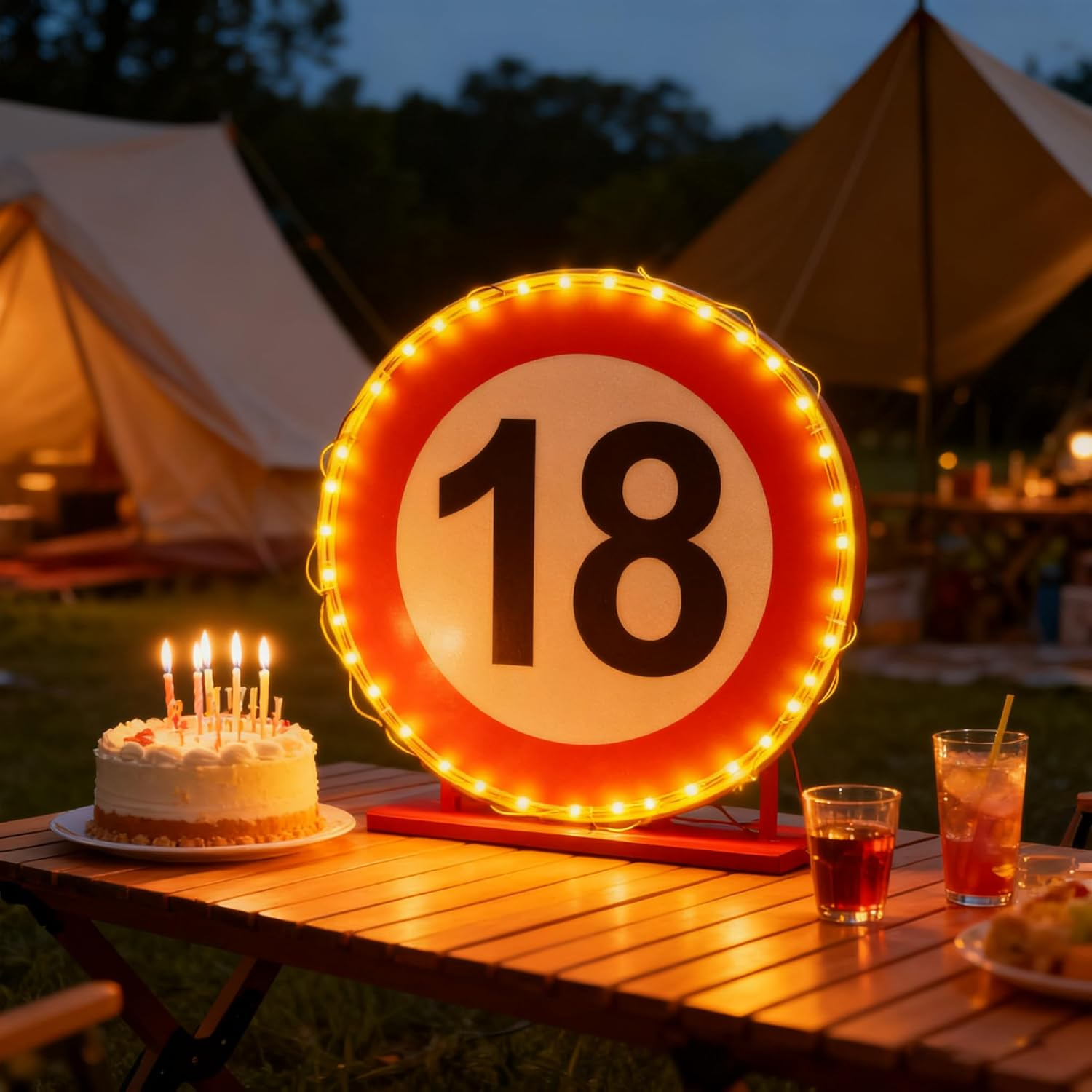 18Th Birthday Boy Girl 18 round Metal Aluminium Gift Money Gift Birthday Boy Girl with LED Fairy Lights Money Gifts Birthday 18Th Birthday Decoration image number 5