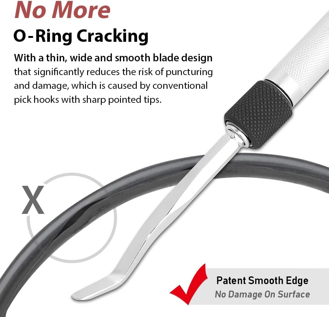 FIRSTINFO F3283 Patented 3-Piece O-Ring Seal Pick Hook Set, O-Ring Seal Gasket Pick Hooks Puller Remover Tool image number 5