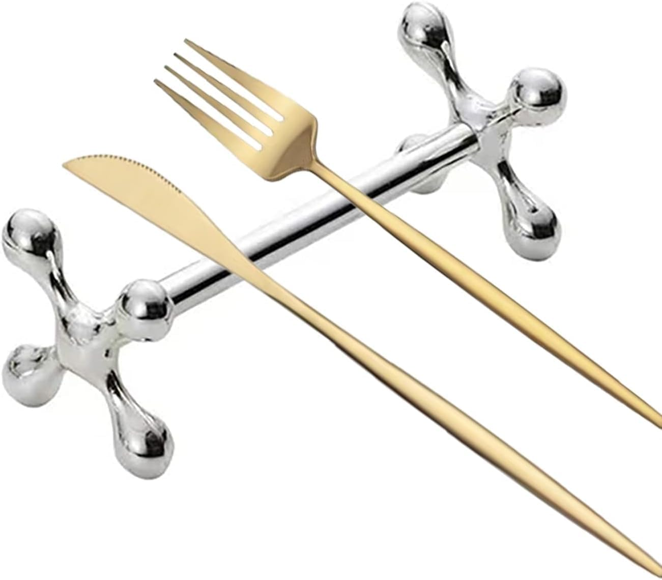 Zinc Alloy Chopsticks Rest Spoons Stand Forks Knifes Holder Rack Stand, 3Pcs Chopsticks Rest Holder Knife Rest Fork Stand Spoon Tableware Rack,Chopstick Rest Pillow Zinc Alloy Chopsticks Racks Stands